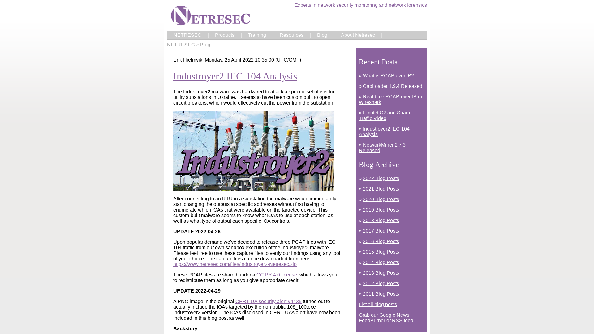Industroyer2 IEC-104 Analysis