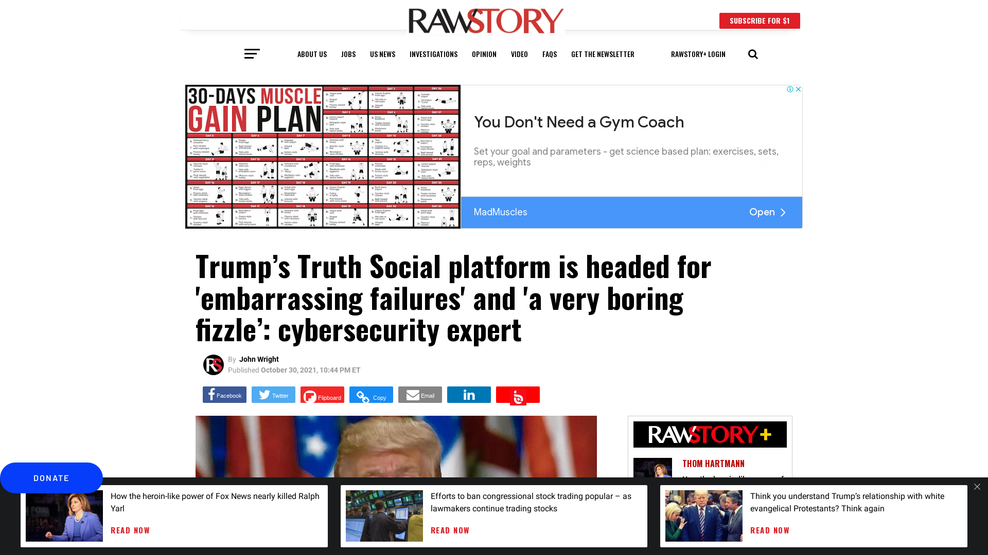 Trump’s Truth Social platform is headed for 'embarrassing failures' and 'a very boring fizzle’: cybersecurity expert - Raw Story - Celebrating 19 Years of Independent Journalism