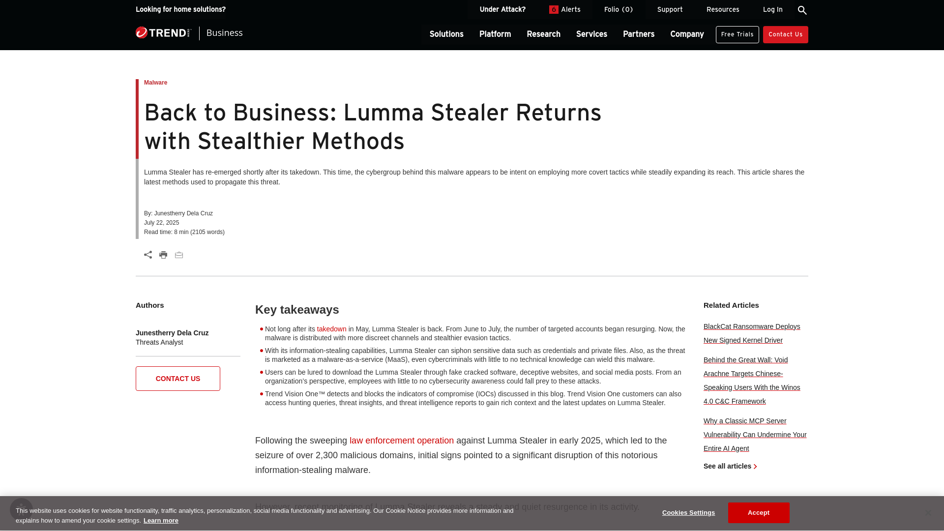 Back to Business: Lumma Stealer Returns with Stealthier Methods | Trend Micro (US)