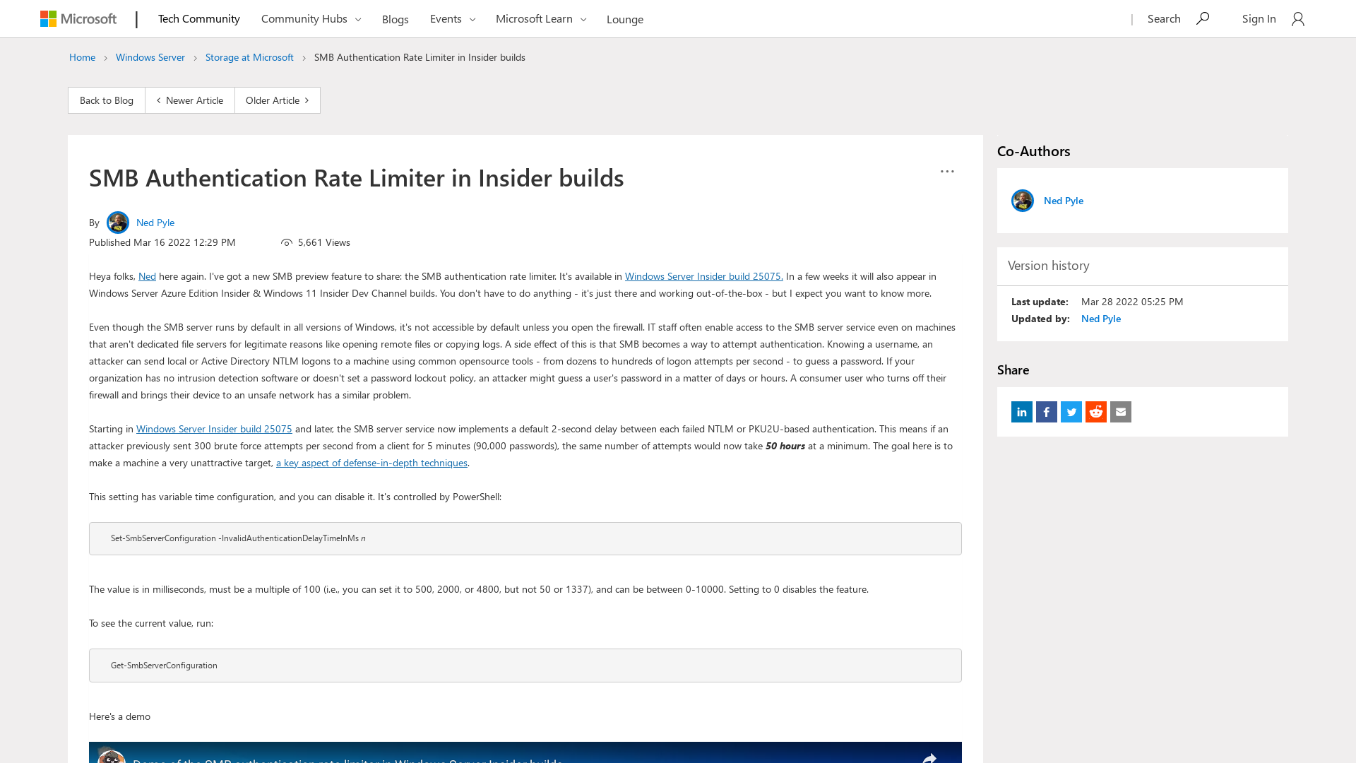 SMB Authentication Rate Limiter in Insider builds - Microsoft Tech Community