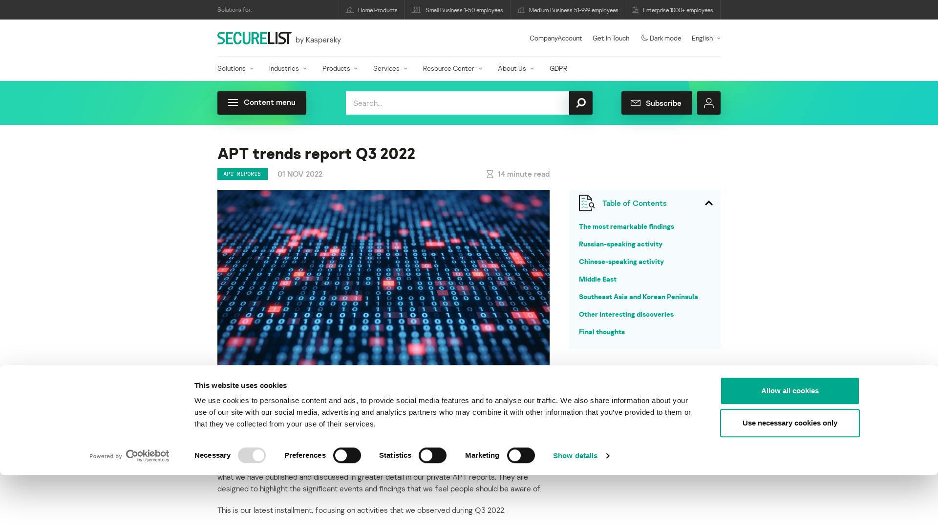 APT trends report Q3 2022 | Securelist