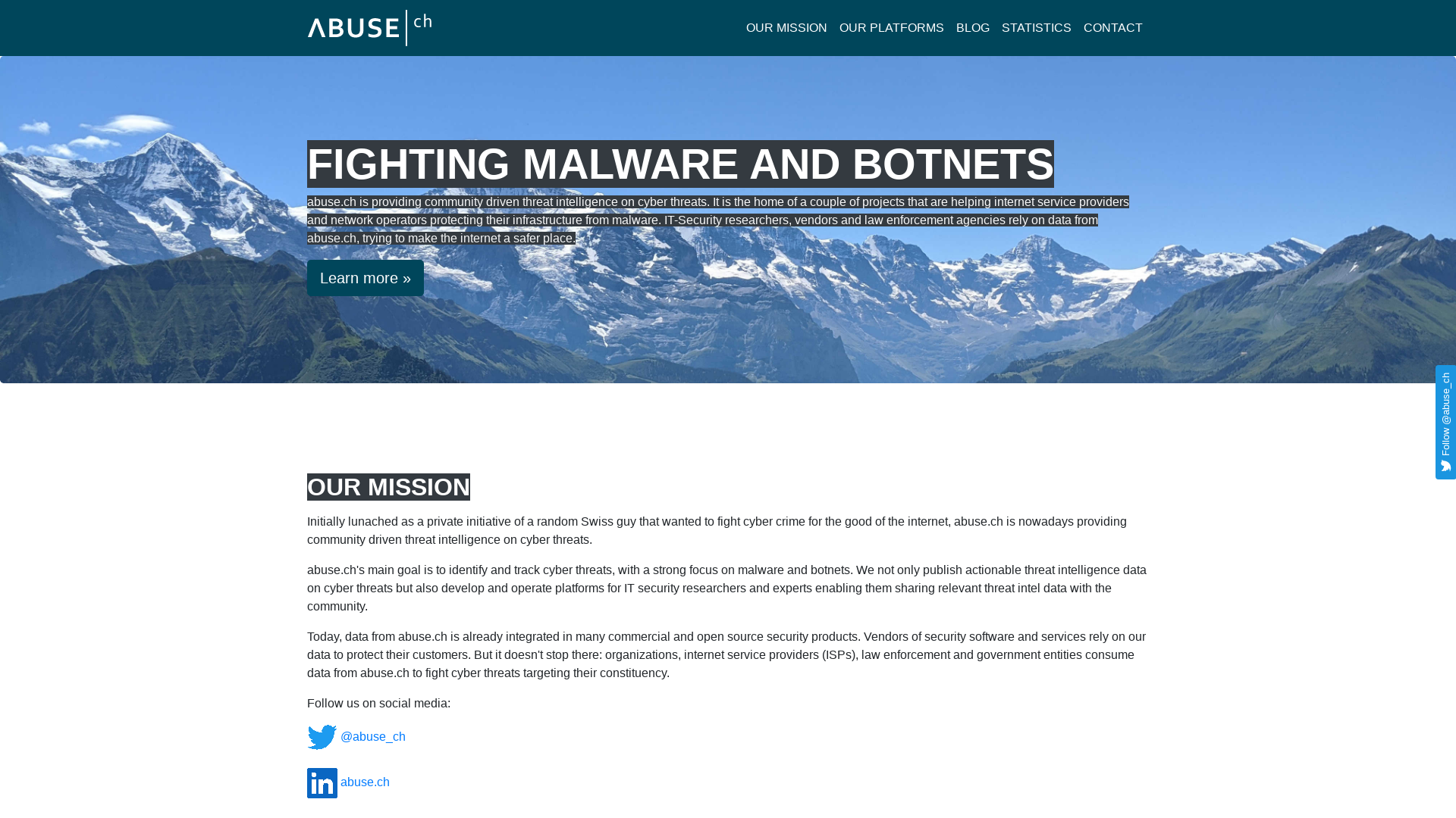 abuse.ch | Fighting malware and botnets