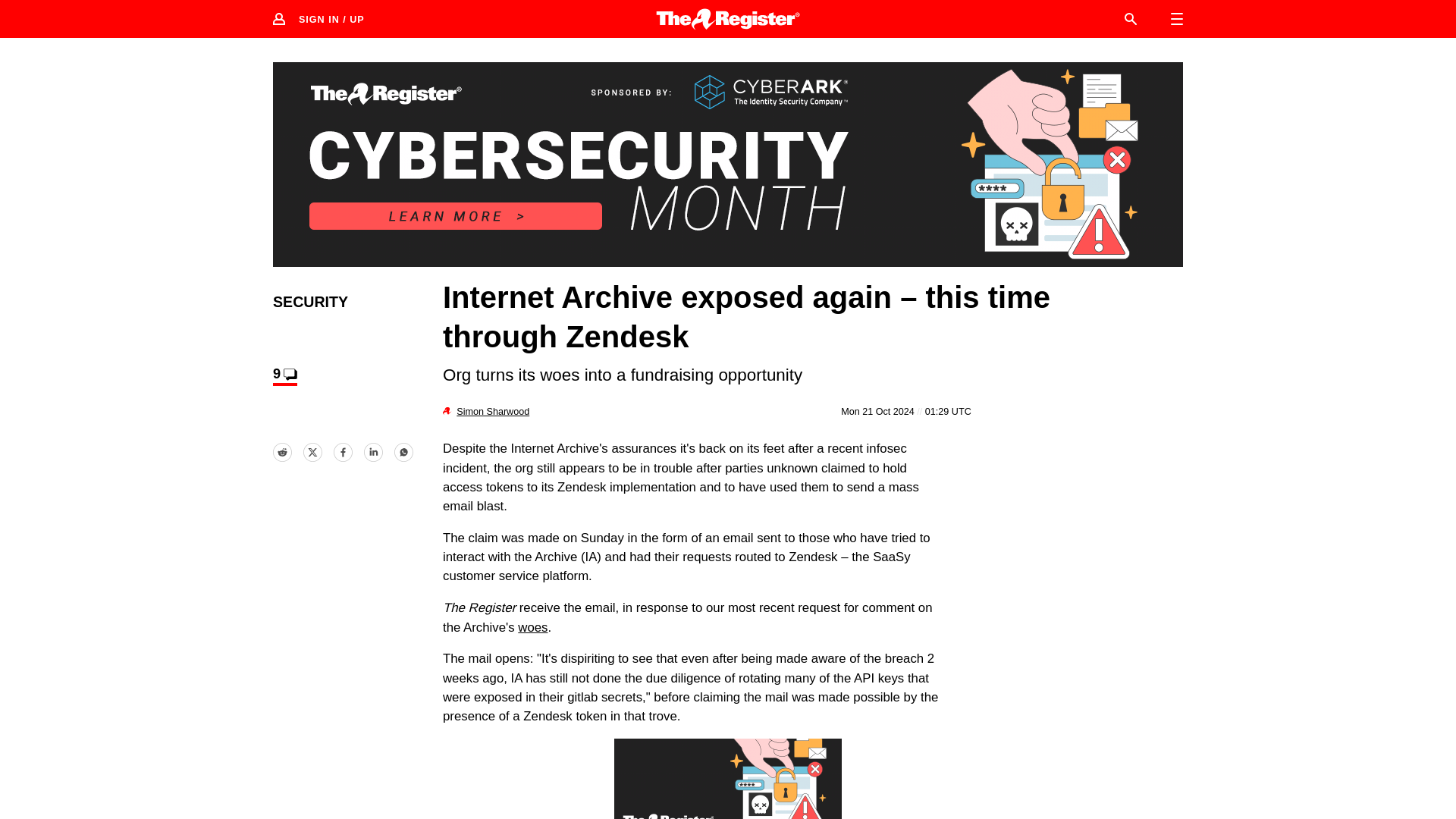 Internet Archive attacked again, through Zendesk • The Register