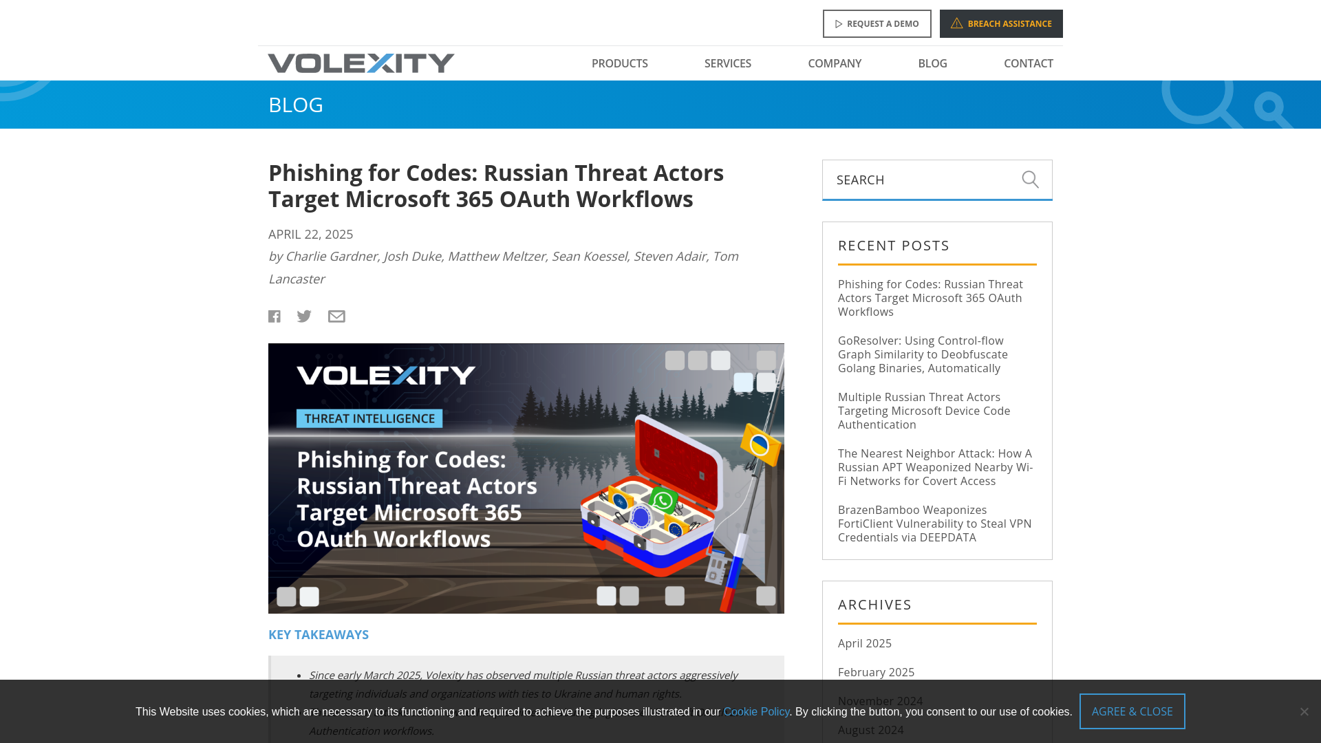Phishing for Codes: Russian Threat Actors Target Microsoft 365 OAuth Workflows | Volexity