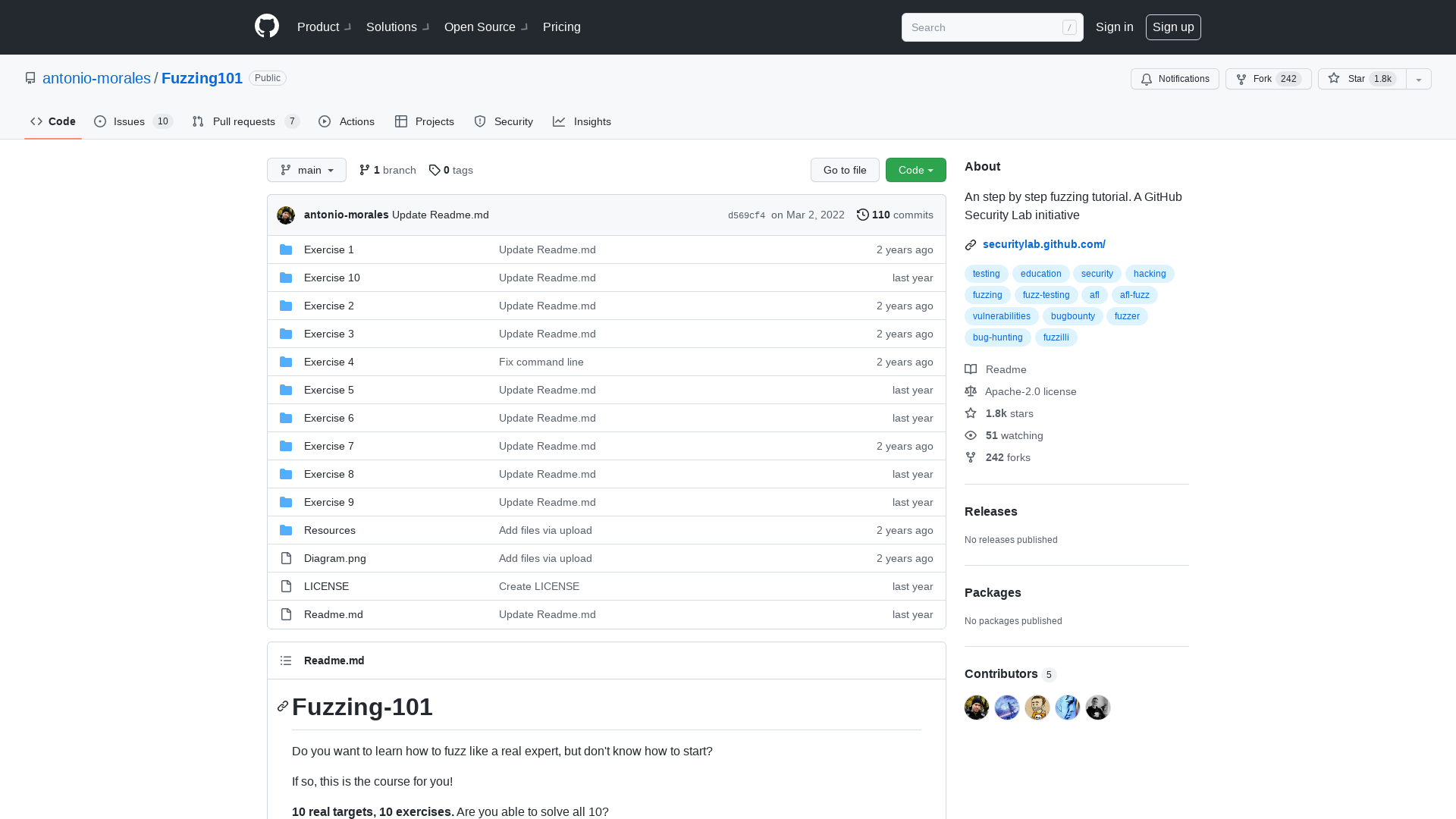 GitHub - antonio-morales/Fuzzing101: An step by step fuzzing tutorial. A GitHub Security Lab initiative