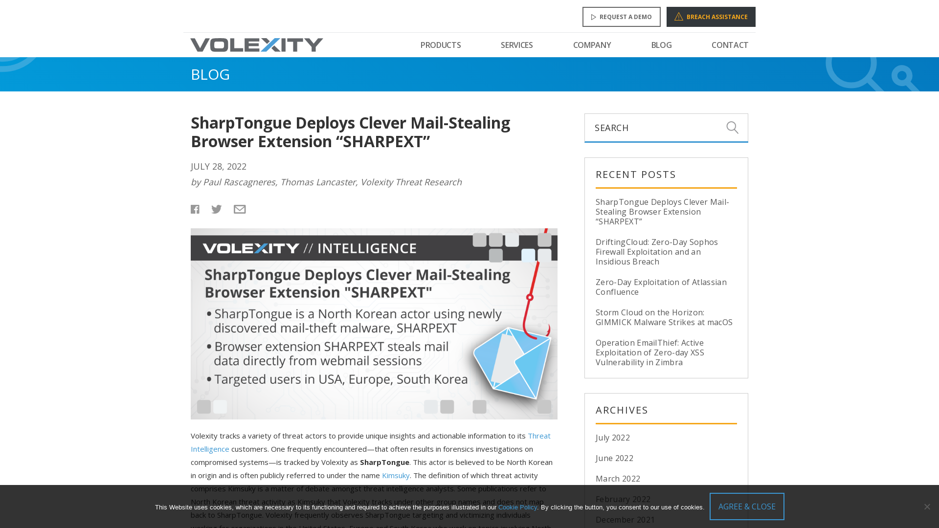 SharpTongue Deploys Clever Mail-Stealing Browser Extension "SHARPEXT" | Volexity