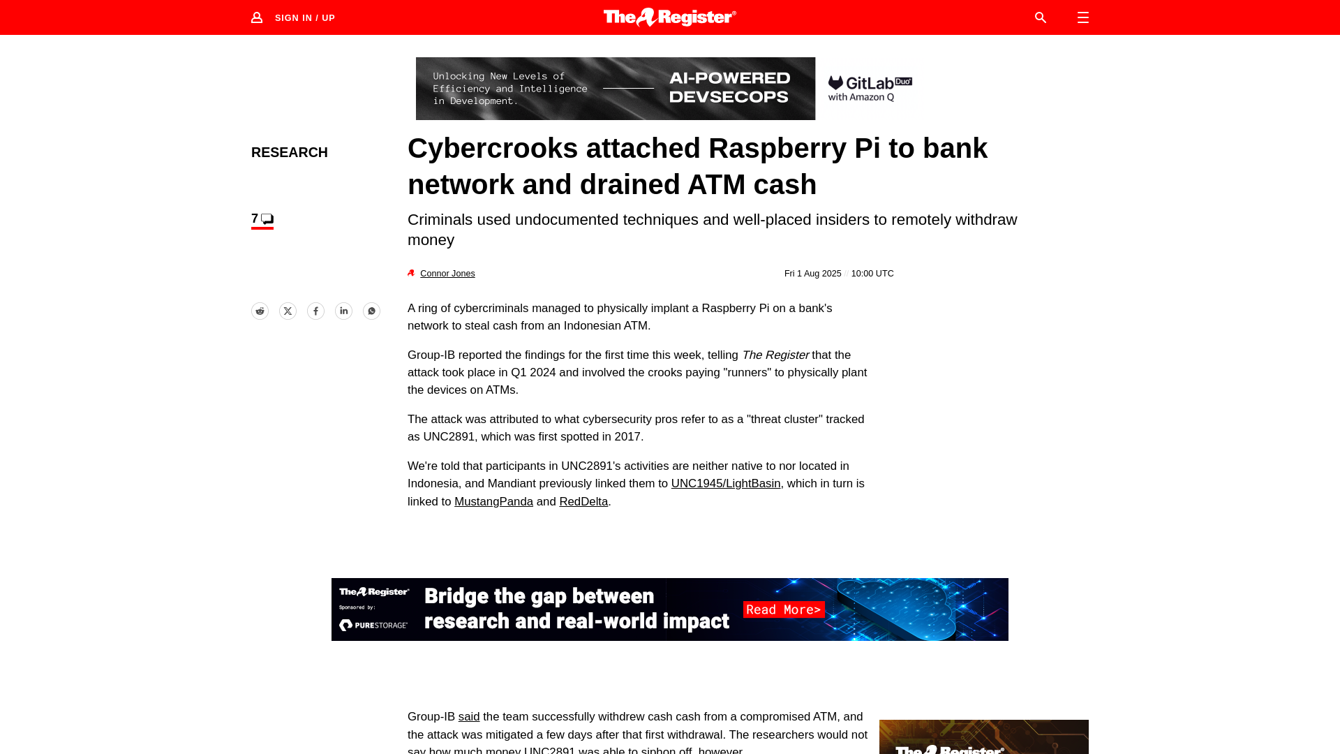 Cybercrooks use Raspberry Pi to steal ATM cash • The Register