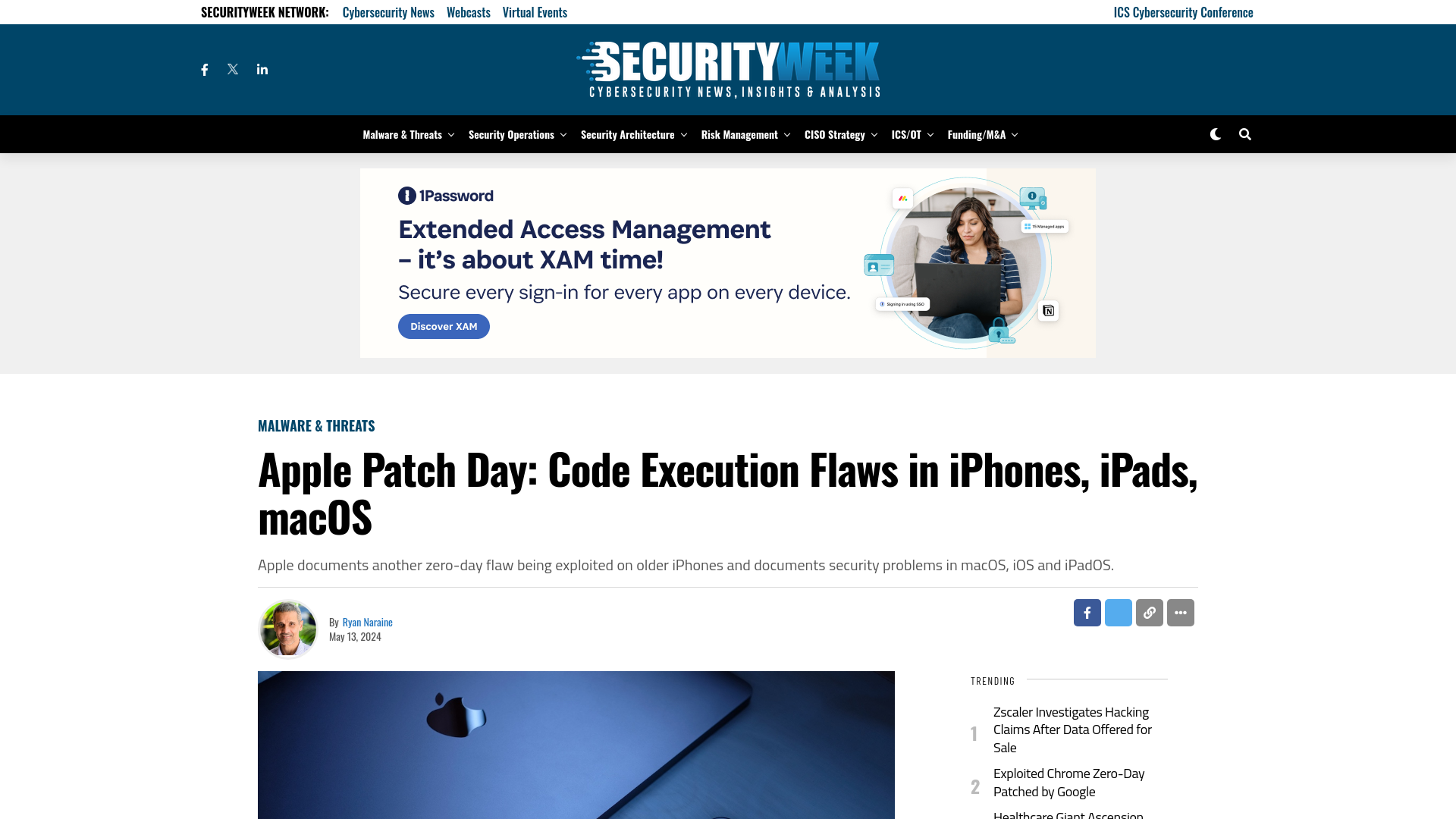 Apple Patch Day: Code Execution Flaws in iPhones, iPads, macOS - SecurityWeek