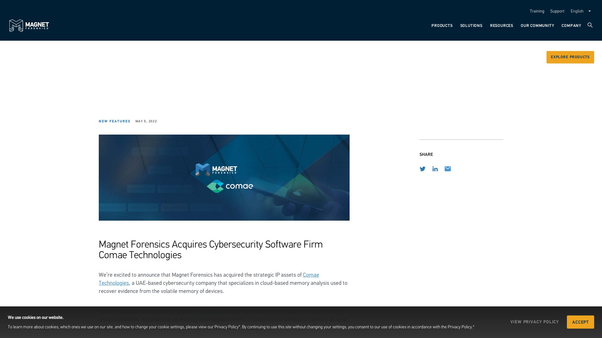 Magnet Forensics Acquires Cybersecurity Software Firm Comae Technologies - Magnet Forensics