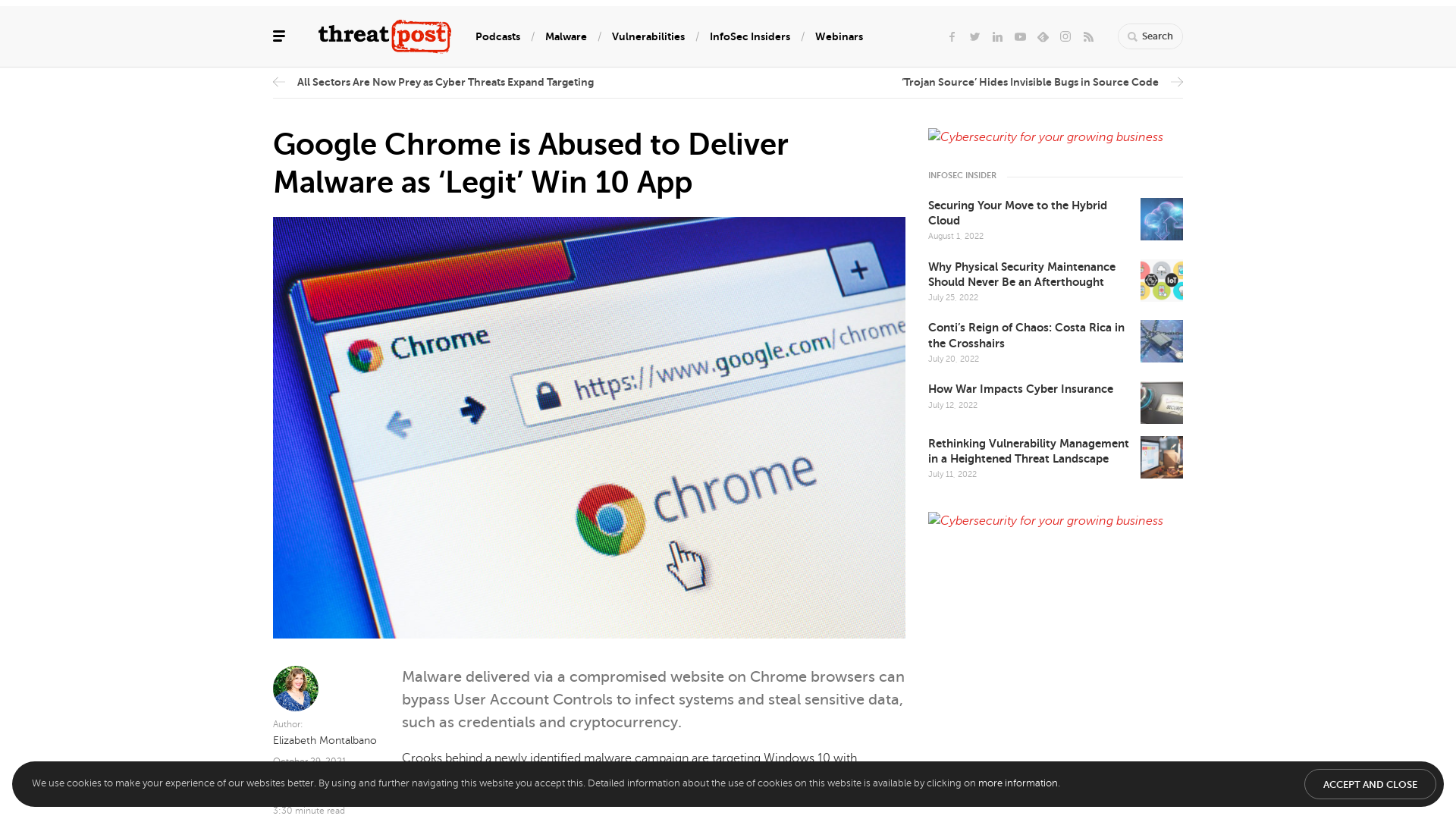 Google Chrome is Abused to Deliver Malware as Legit Windows 10 App | Threatpost