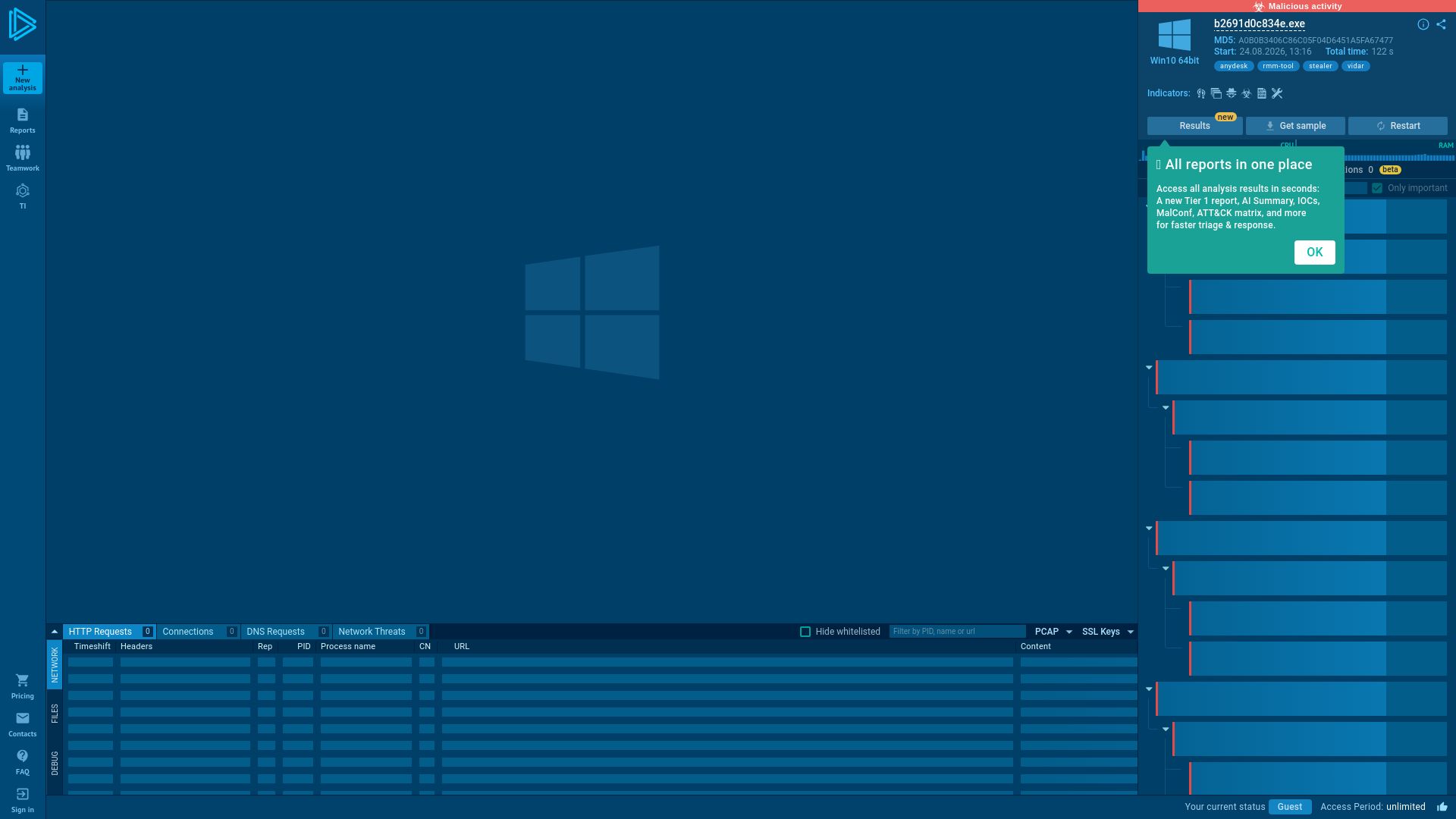 Analysis b2691d0c834e.exe (MD5: A0B0B3406C86C05F04D6451A5FA67477) Malicious activity - Interactive analysis ANY.RUN