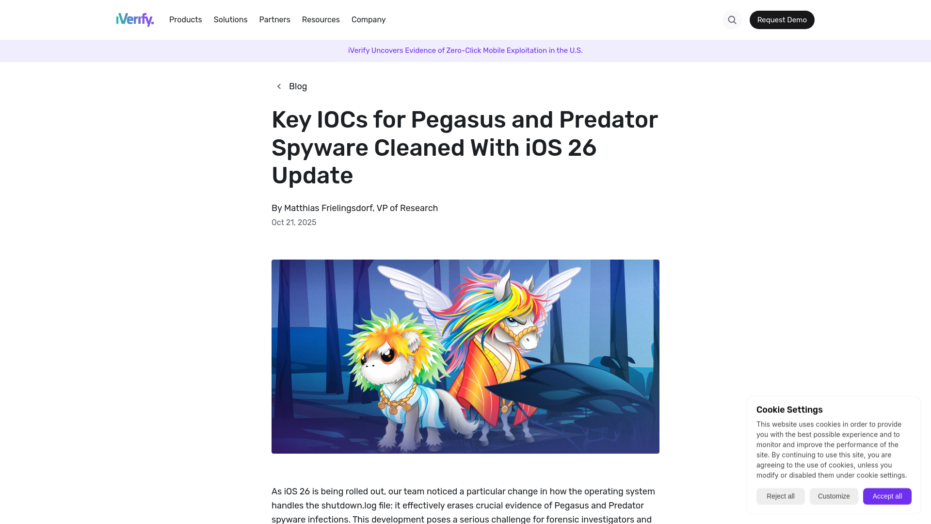 Key IOCs for Pegasus and Predator Spyware Cleaned With iOS 26 Update