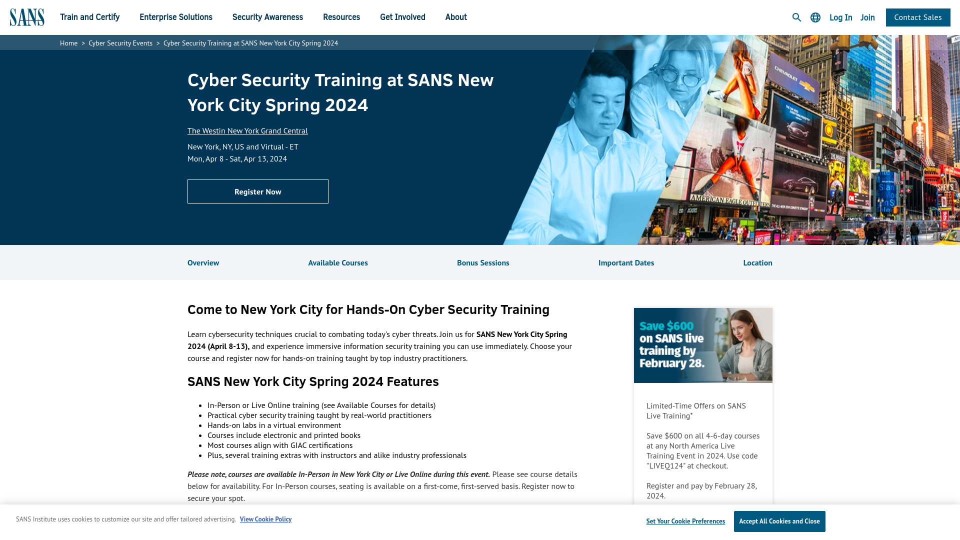 SANS New York City Spring 2024 | Cyber Security Training