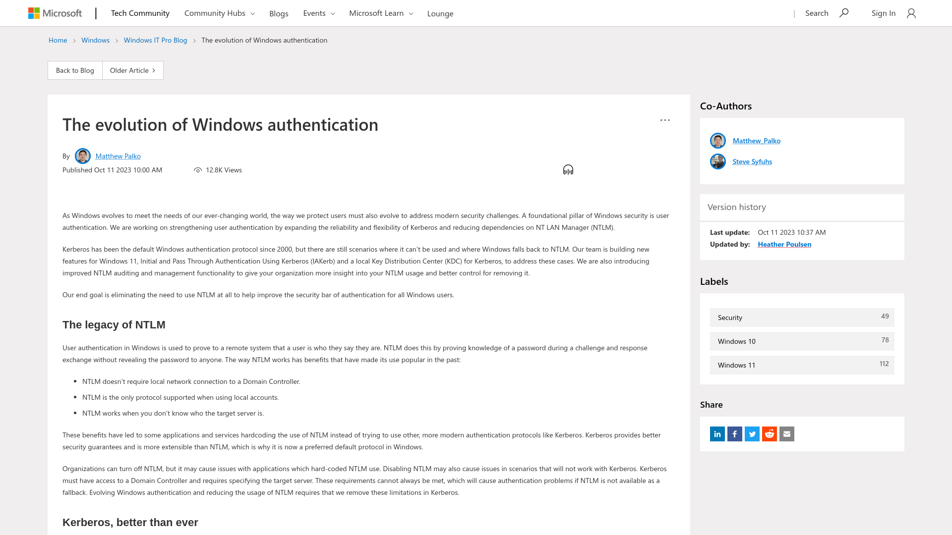 The evolution of Windows authentication | Windows IT Pro Blog