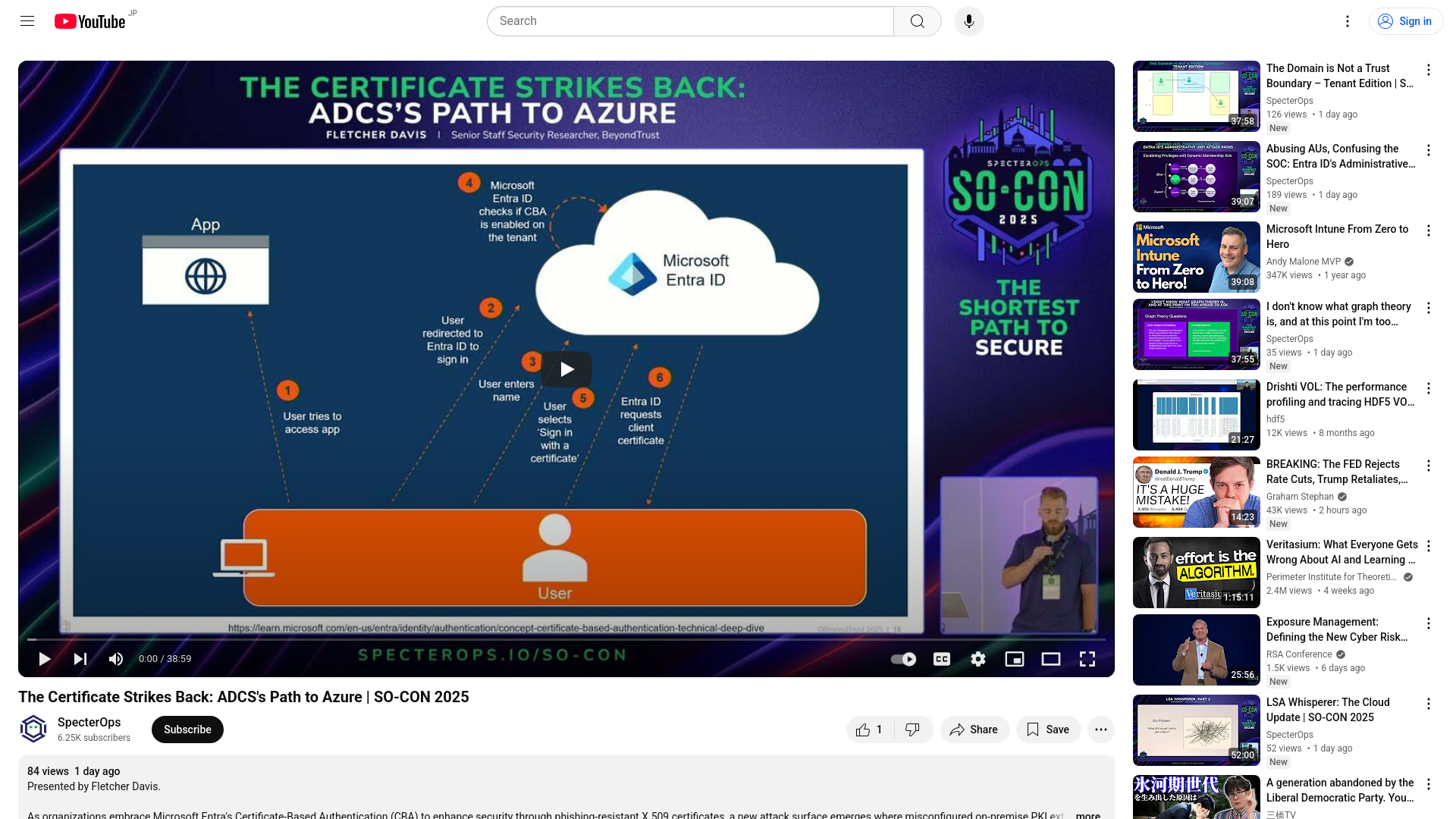 The Certificate Strikes Back: ADCS's Path to Azure | SO-CON 2025 - YouTube
