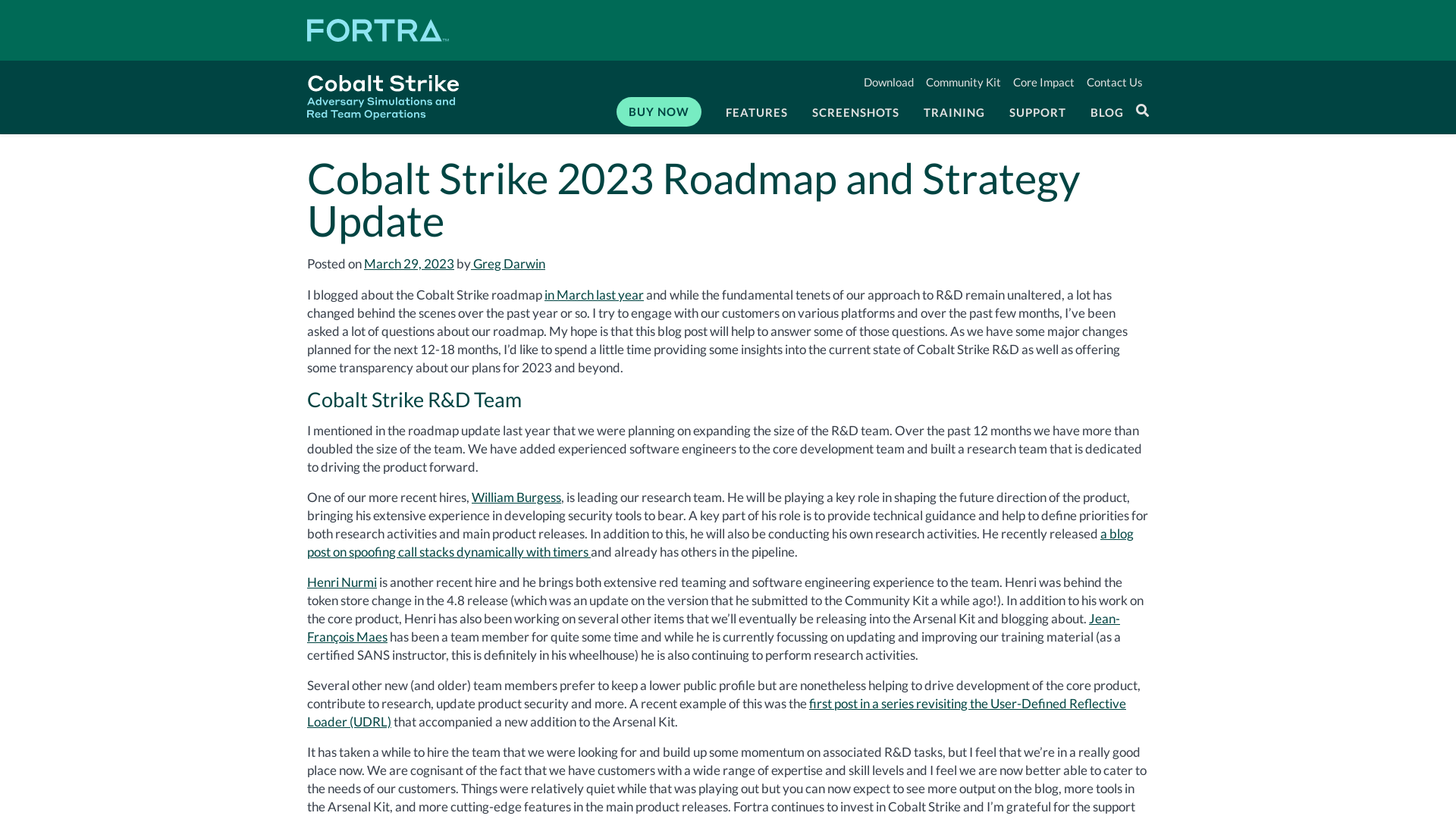 Cobalt Strike 2023 Roadmap and Strategy Update | Cobalt Strike