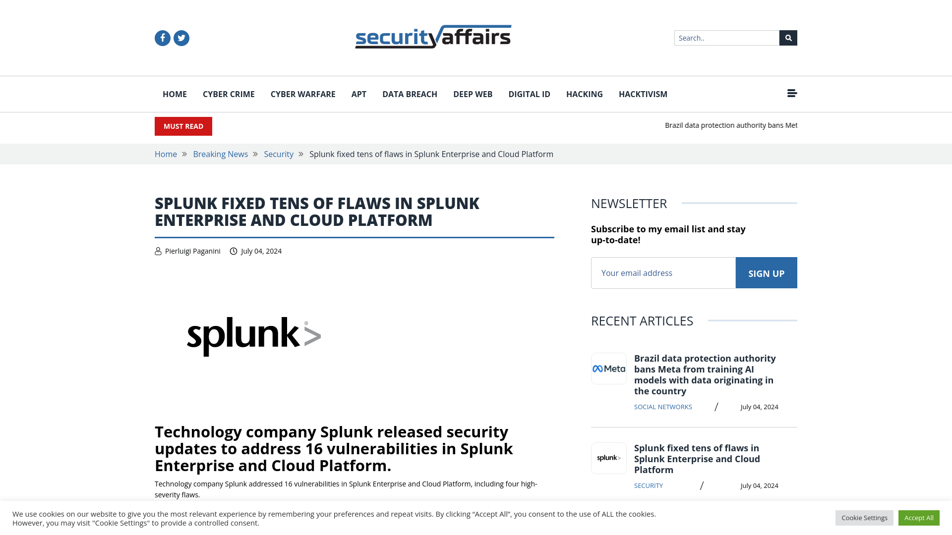 Splunk fixed tens of flaws in Splunk Enterprise and Cloud Platform