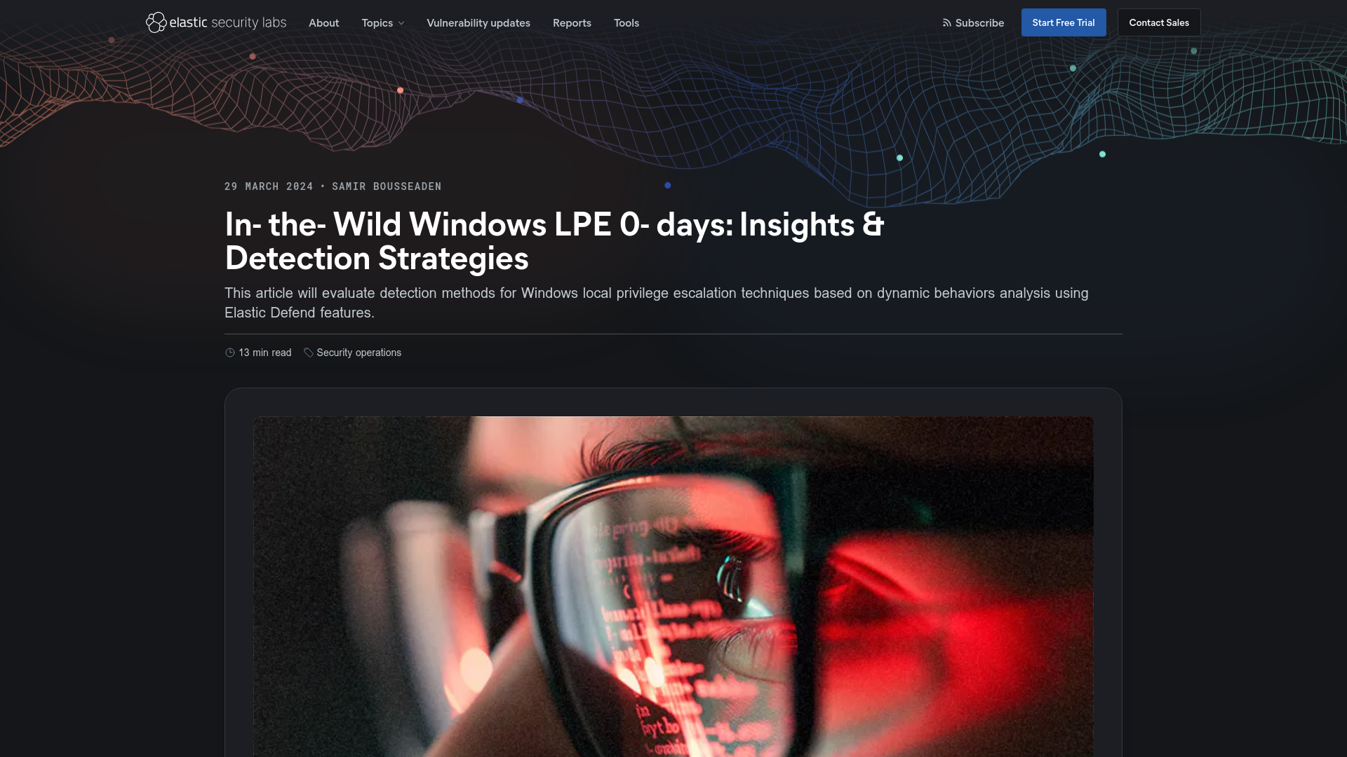 In-the-Wild Windows LPE 0-days: Insights & Detection Strategies — Elastic Security Labs