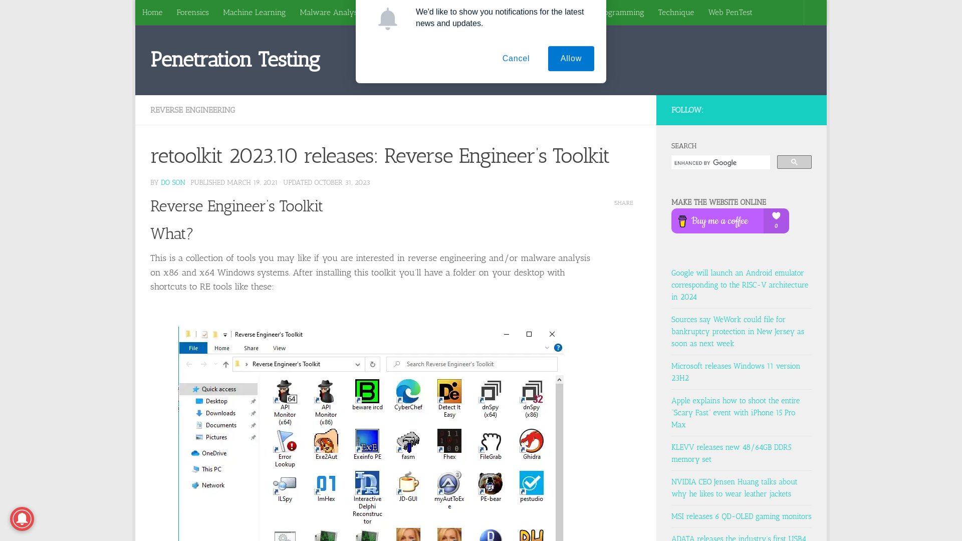 retoolkit 2023.10 releases: Reverse Engineer's Toolkit