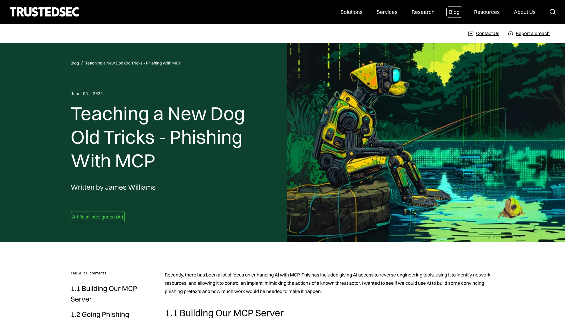 TrustedSec | Teaching a New Dog Old Tricks - Phishing With MCP