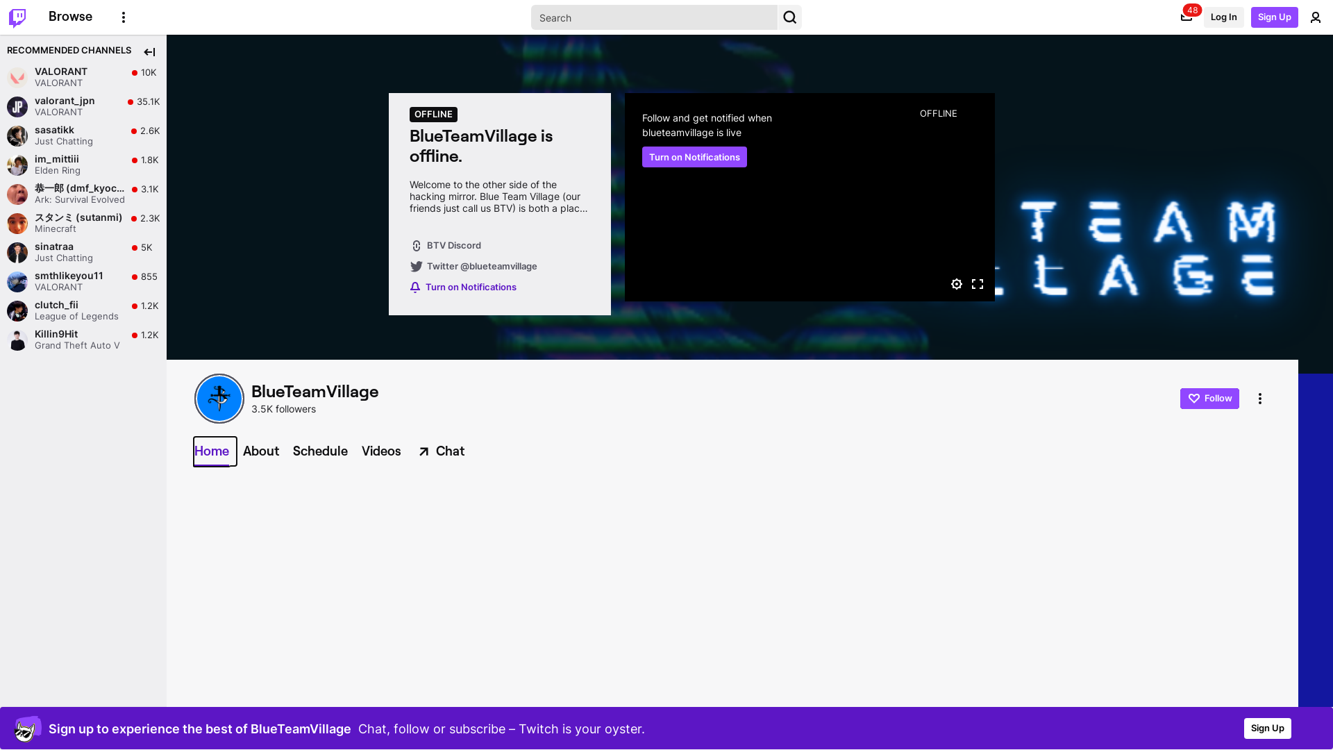 BlueTeamVillage - Twitch