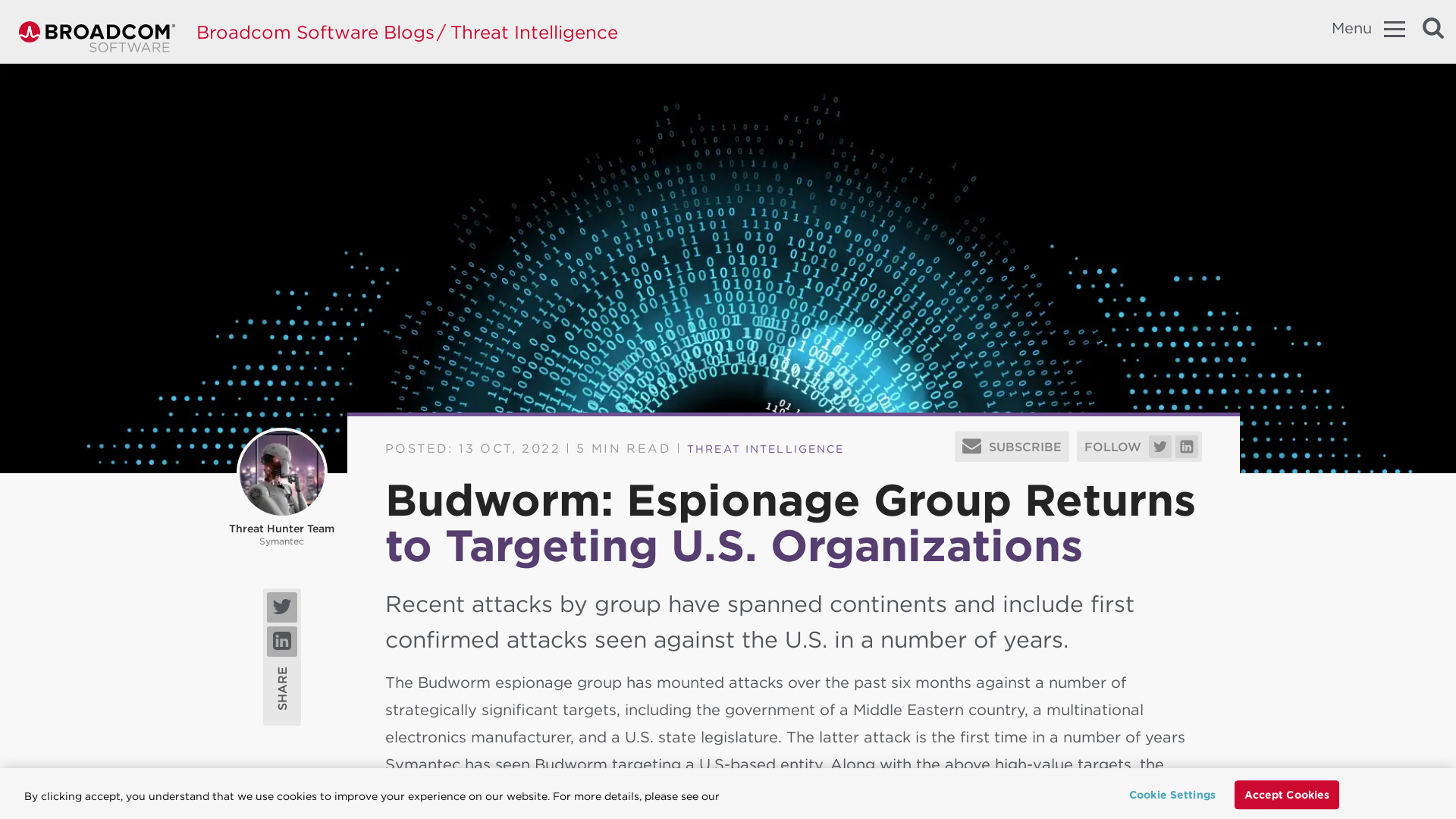 Budworm: Espionage Group Returns to Targeting U.S. Organizations | Broadcom Software Blogs