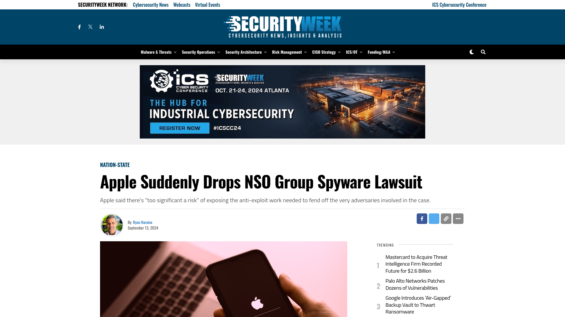 Apple Suddenly Drops NSO Group Spyware Lawsuit - SecurityWeek