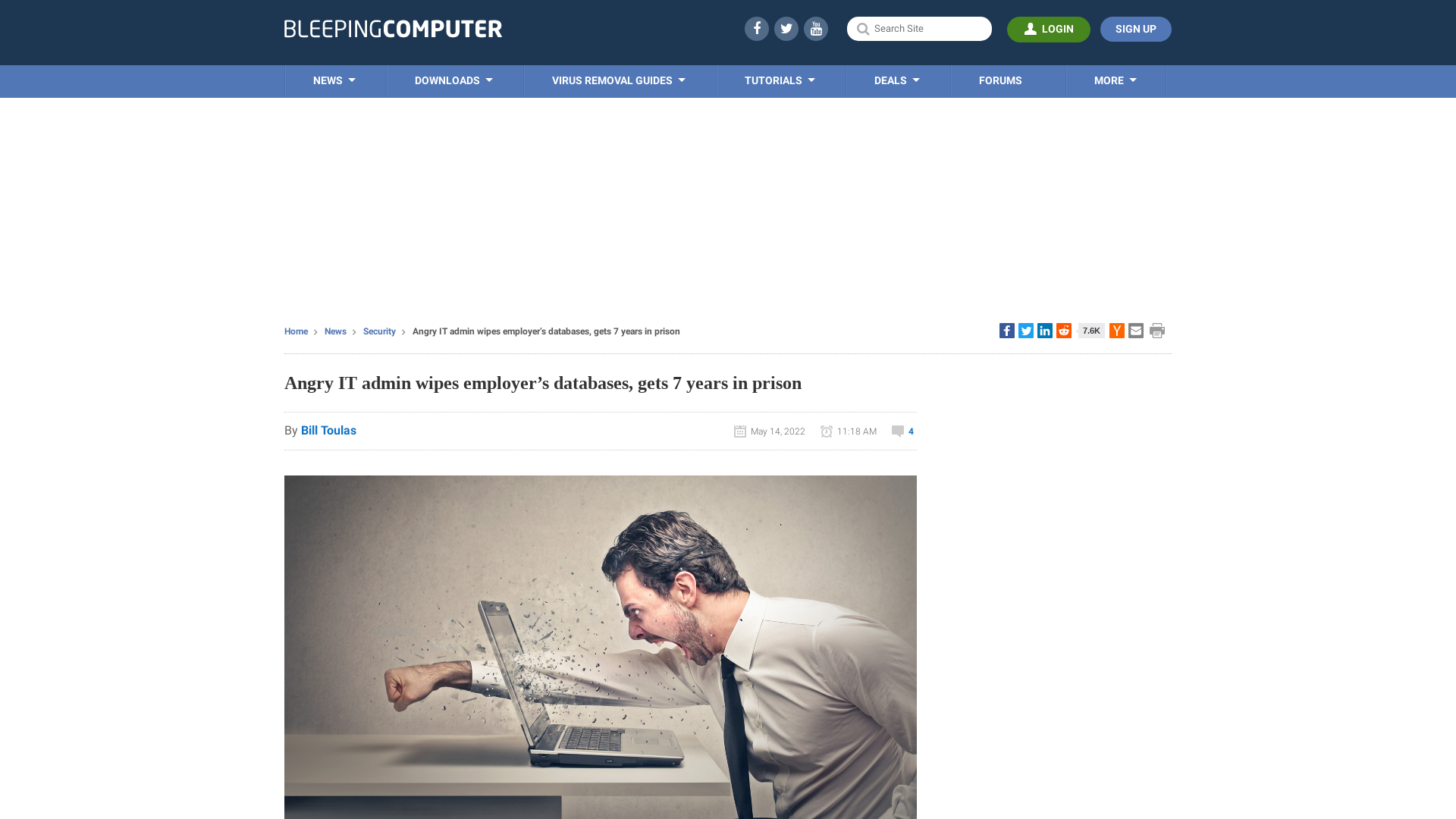 Angry IT admin wipes employer’s databases, gets 7 years in prison