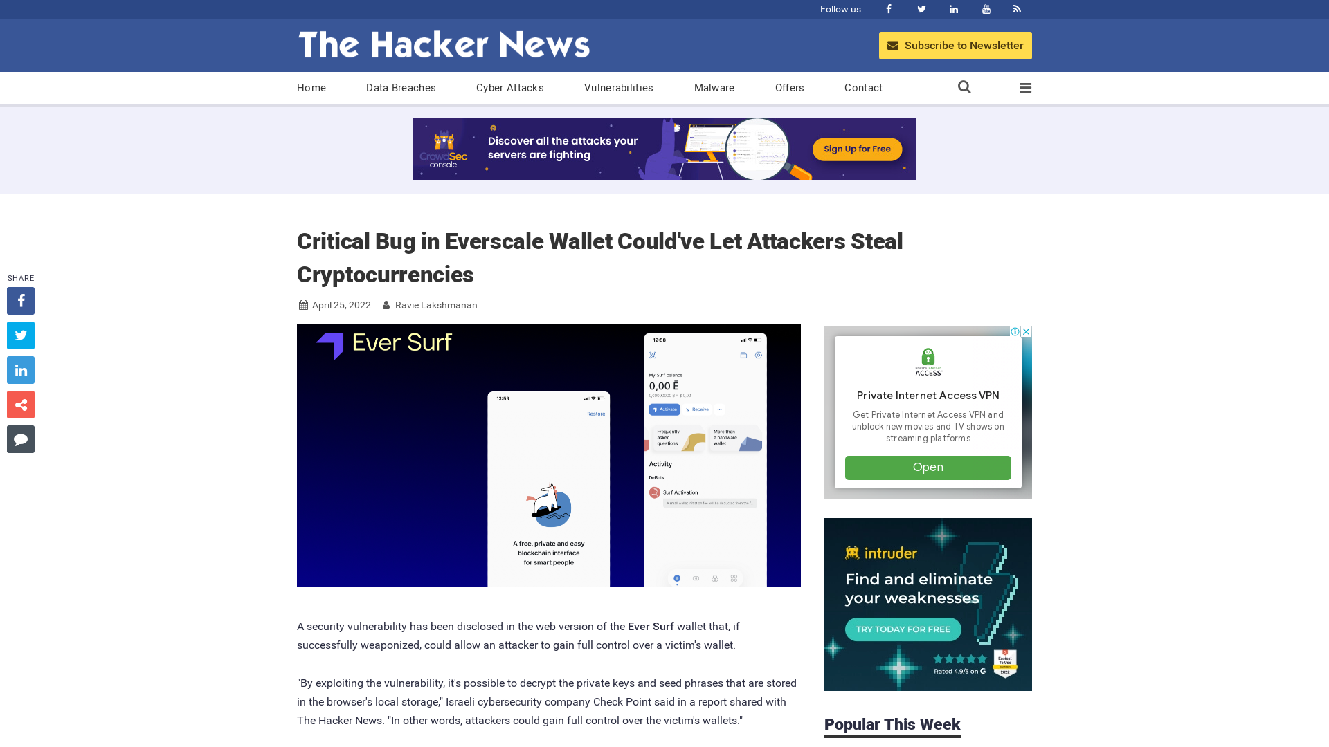 Critical Bug in Everscale Wallet Could've Let Attackers Steal Cryptocurrencies