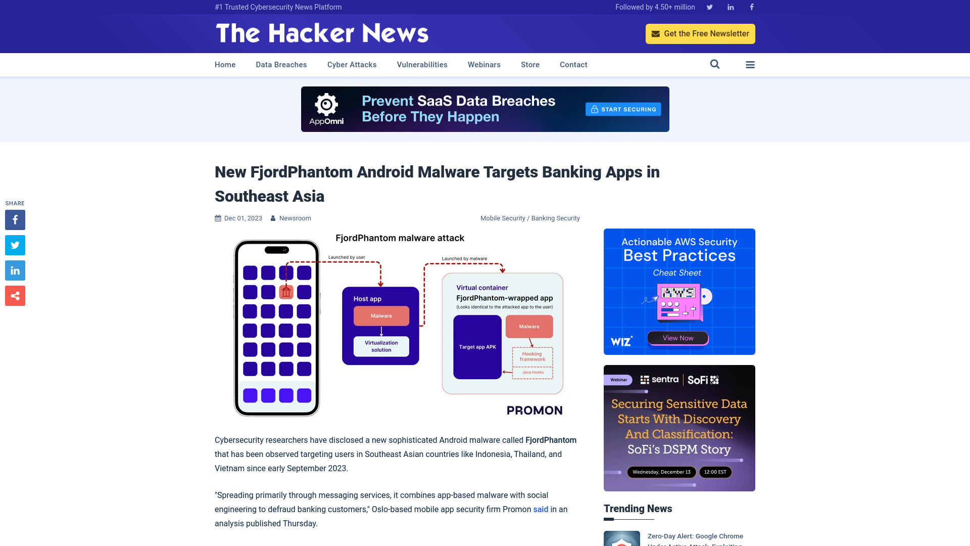 New FjordPhantom Android Malware Targets Banking Apps in Southeast Asia