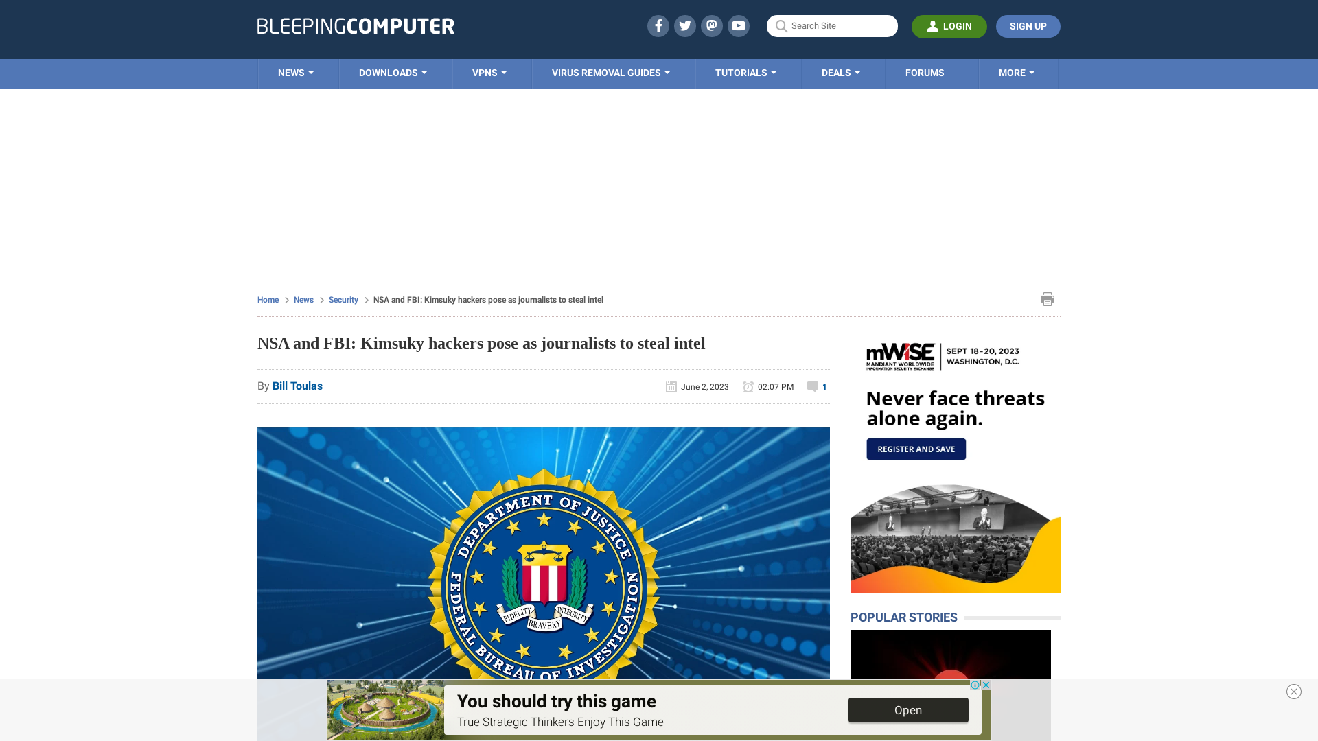 NSA and FBI: Kimsuky hackers pose as journalists to steal intel