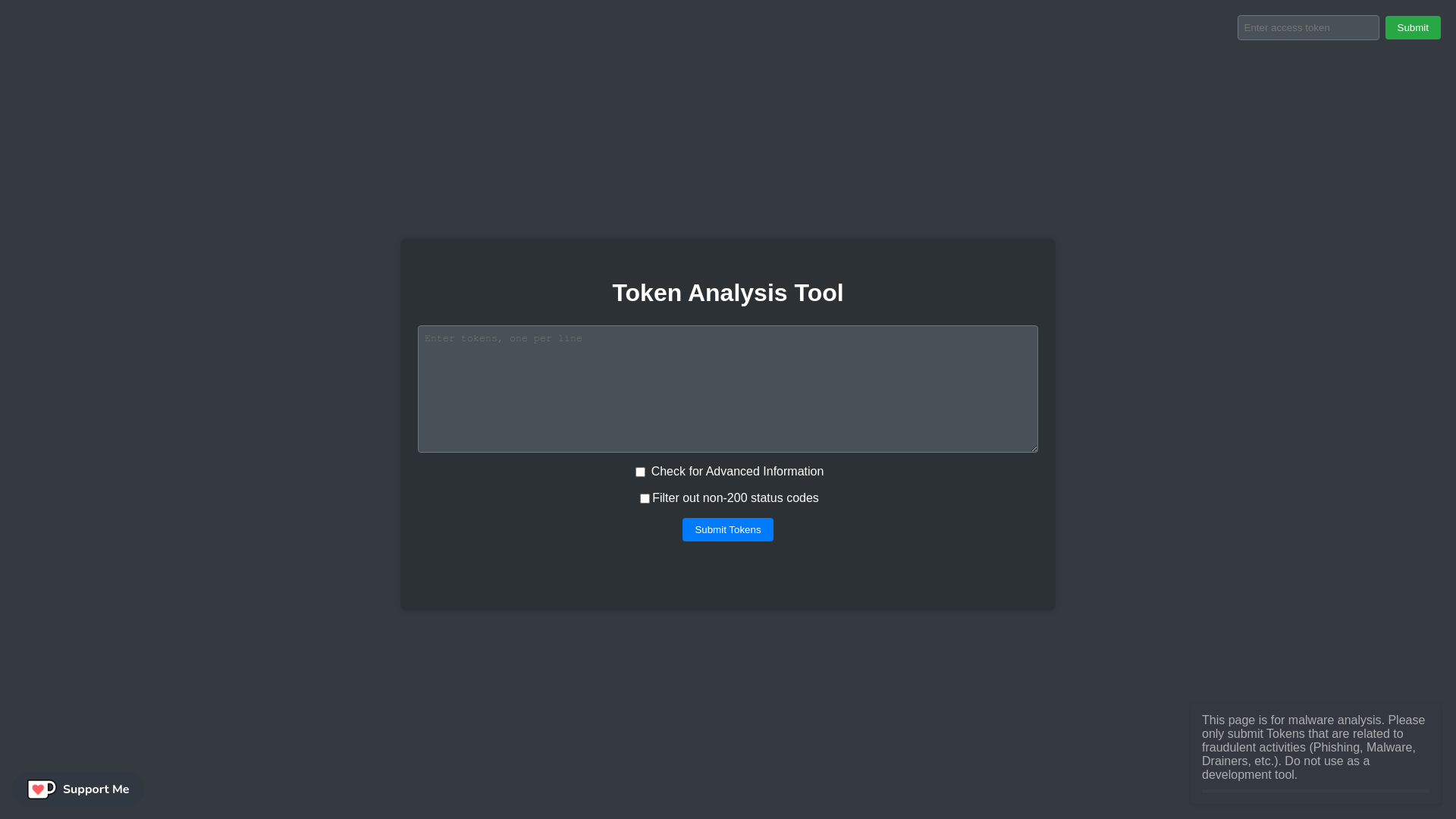 Token Analysis Tool