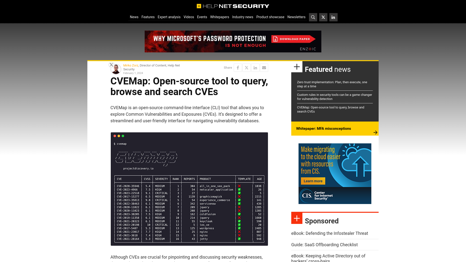 CVEMap: Open-source tool to query, browse and search CVEs - Help Net Security