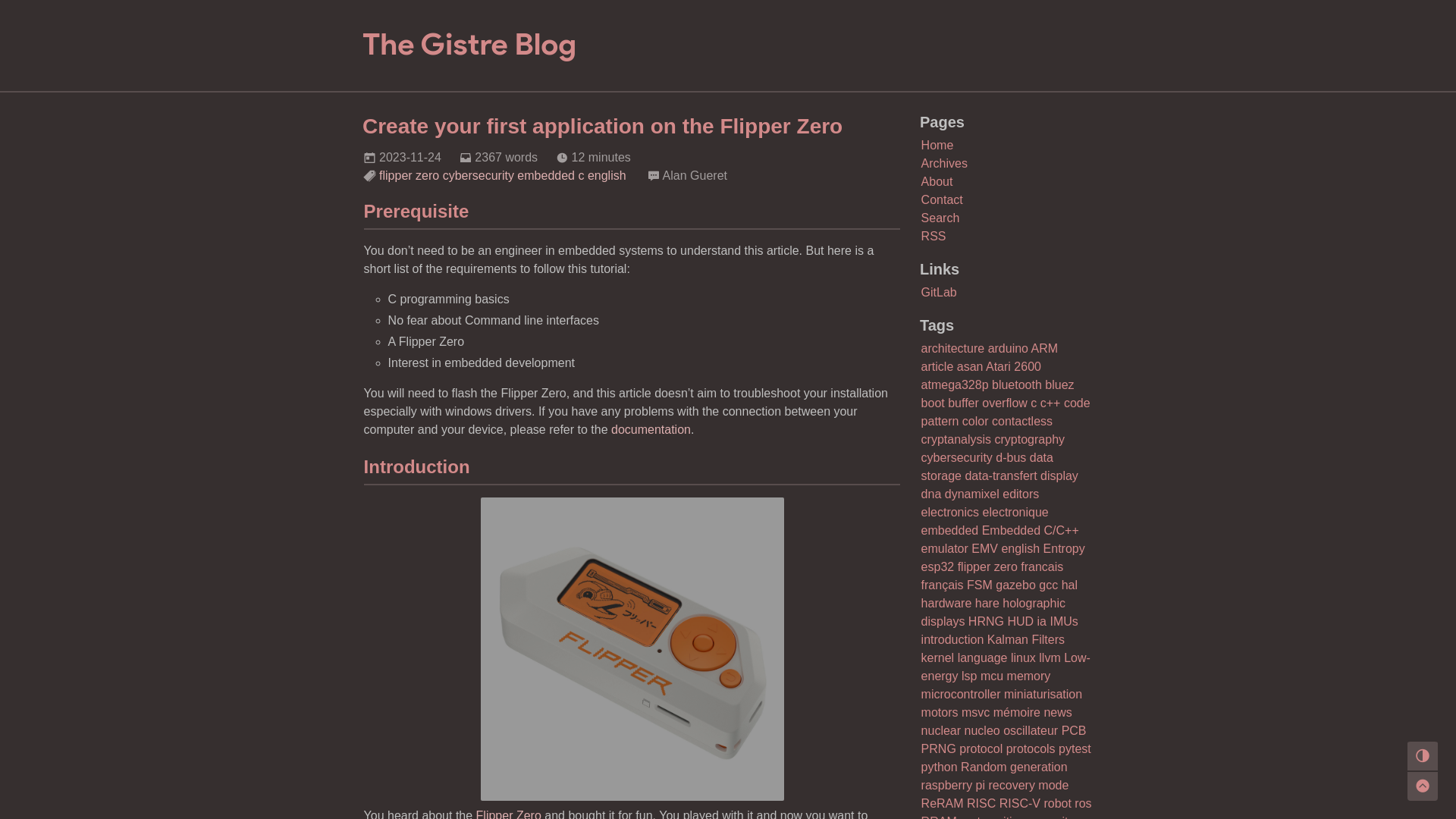 Create your first application on the Flipper Zero - The Gistre Blog