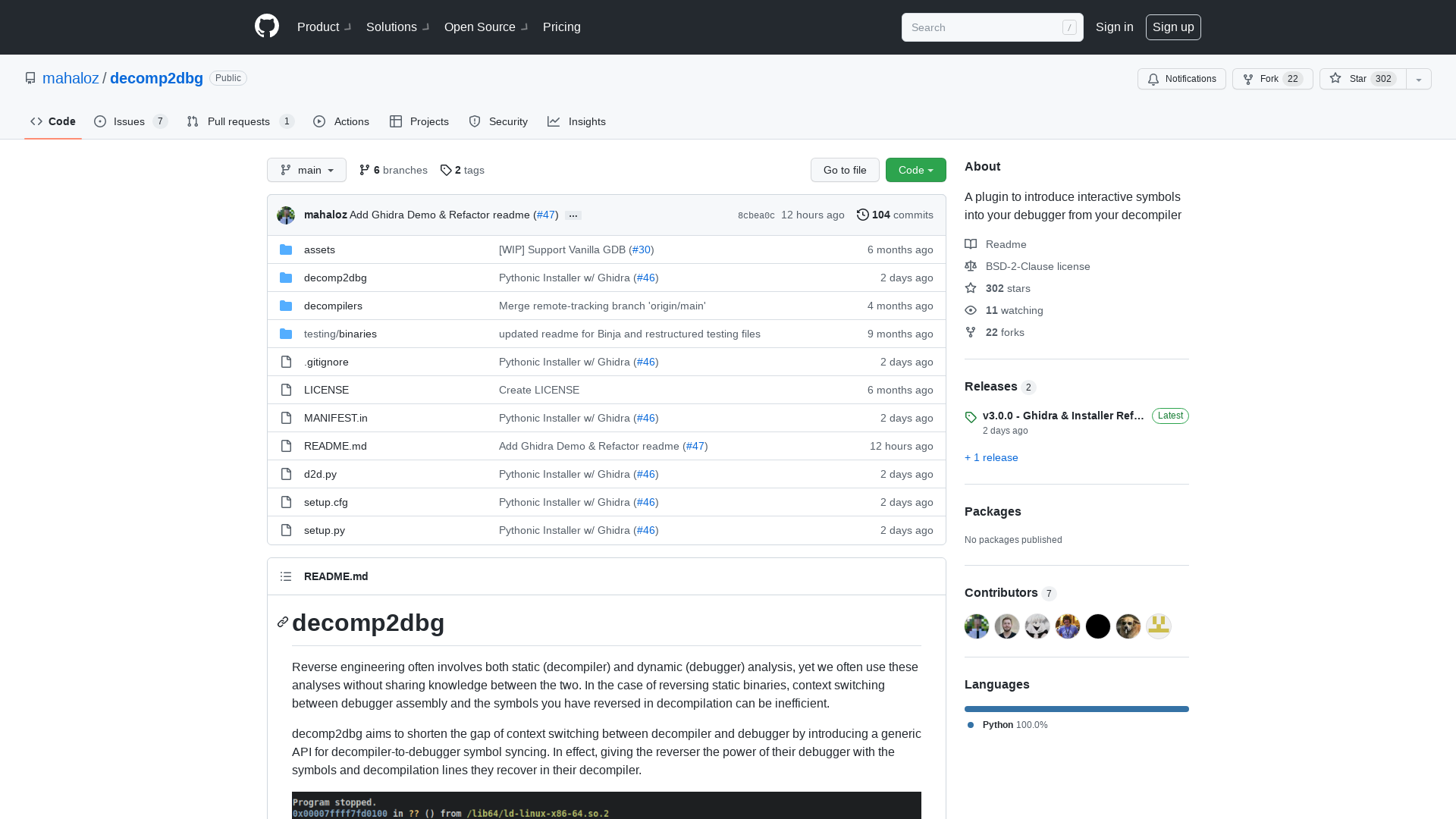 GitHub - mahaloz/decomp2dbg: A plugin to introduce interactive symbols into your debugger from your decompiler