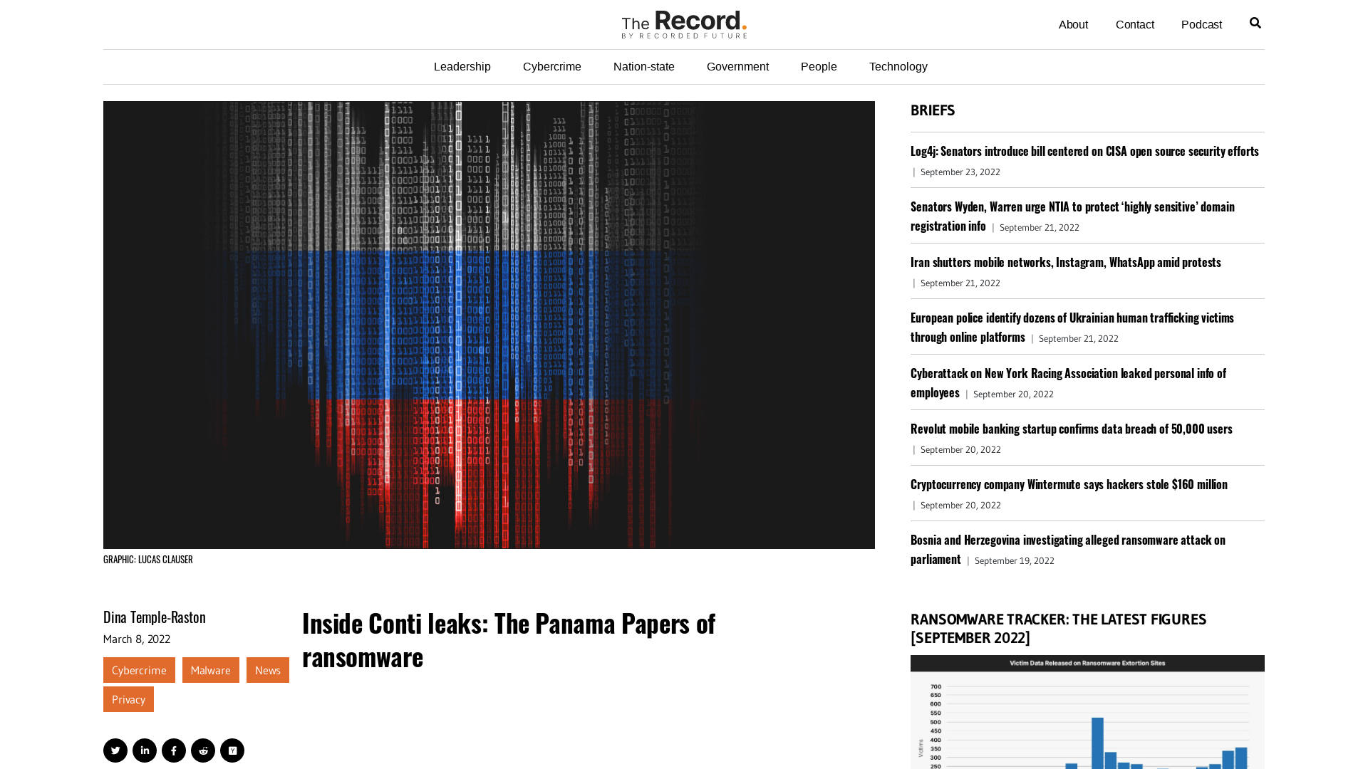 Inside Conti leaks: The Panama Papers of ransomware - The Record by Recorded Future
