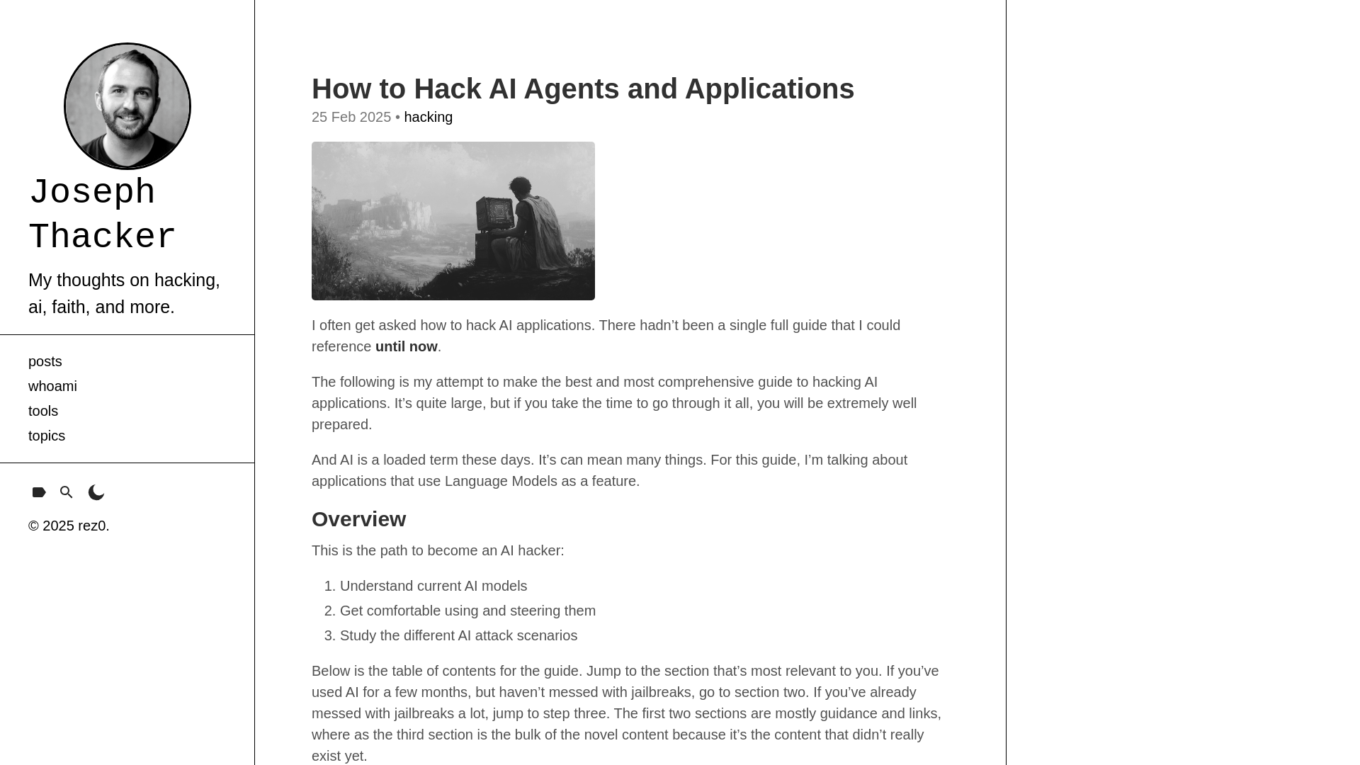 How to Hack AI Agents and Applications · Joseph Thacker