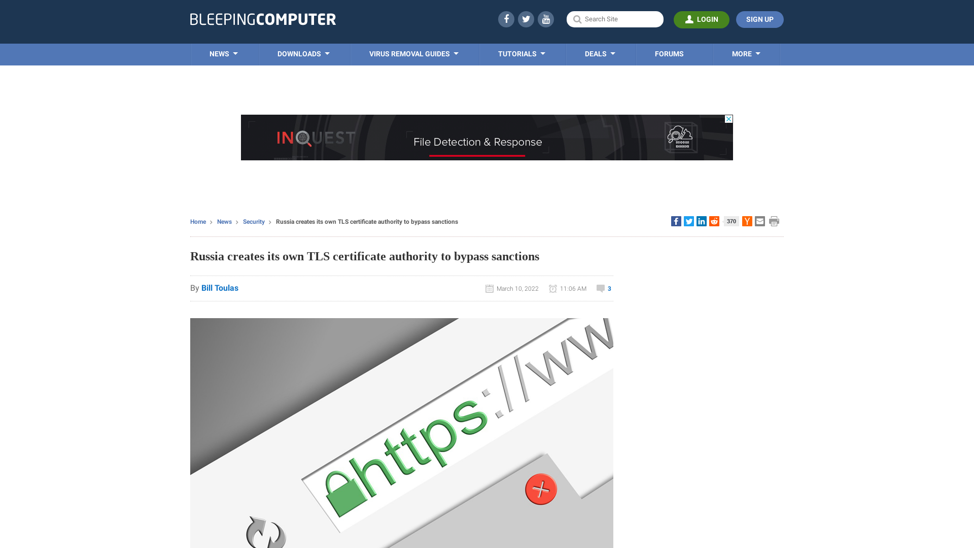 Russia creates its own TLS certificate authority to bypass sanctions
