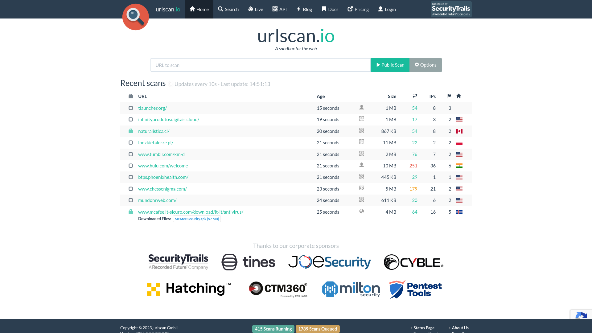 URL and website scanner - urlscan.io