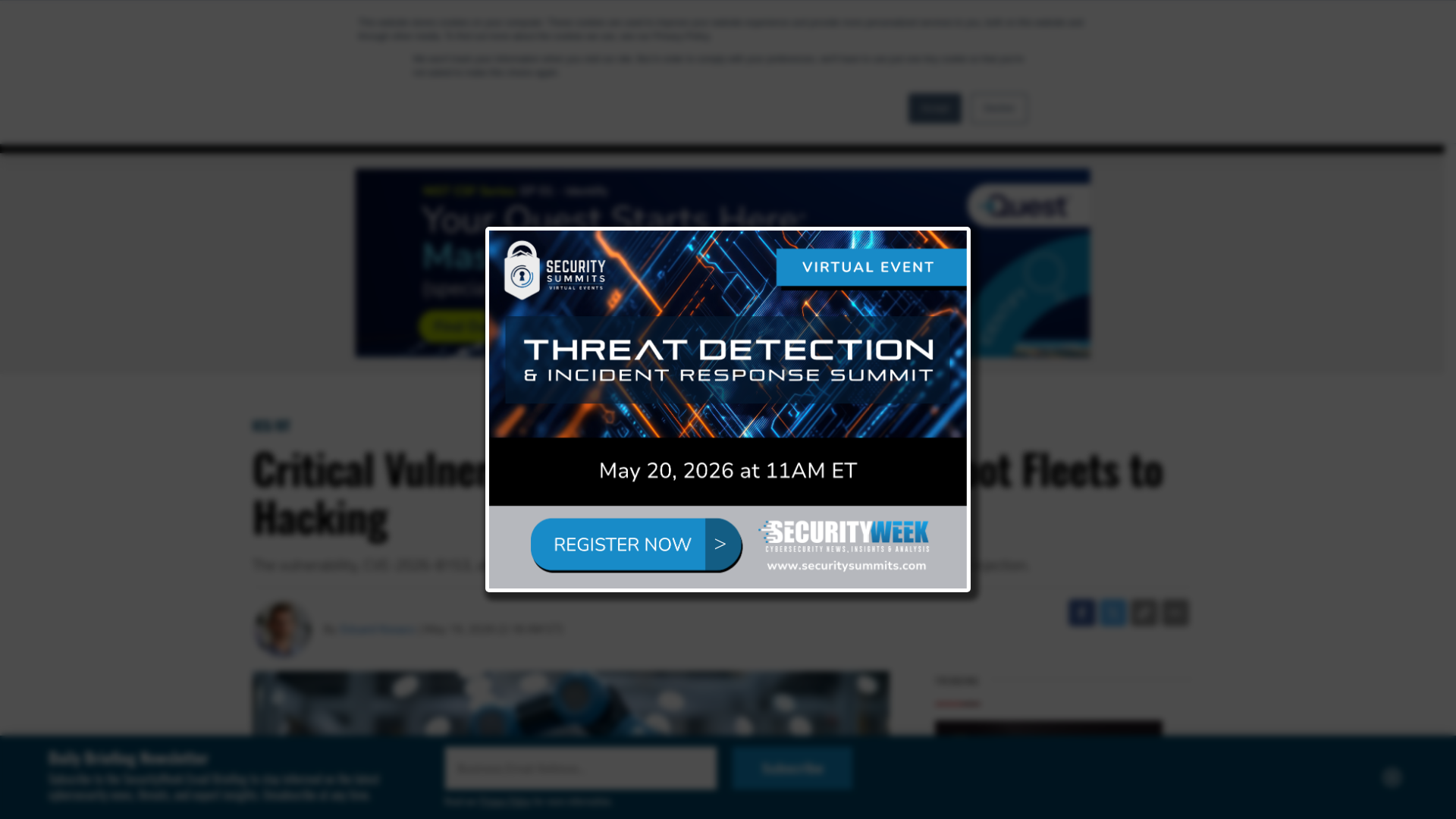Critical Vulnerability Exposes Industrial Robot Fleets to Hacking - SecurityWeek