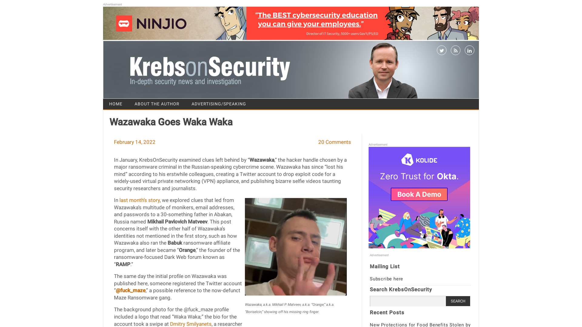 Wazawaka Goes Waka Waka – Krebs on Security