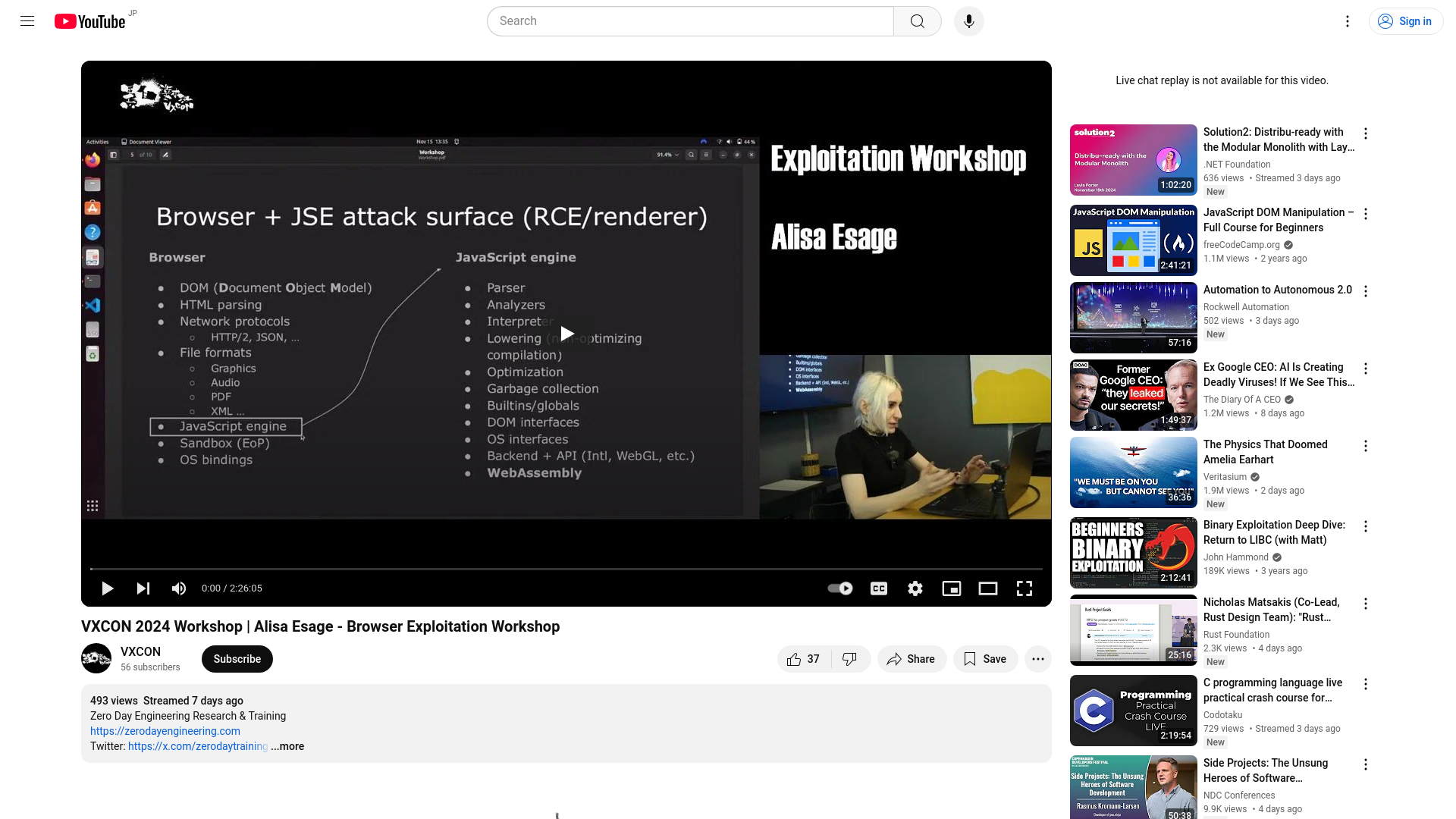 VXCON 2024 Workshop | Alisa Esage - Browser Exploitation Workshop - YouTube