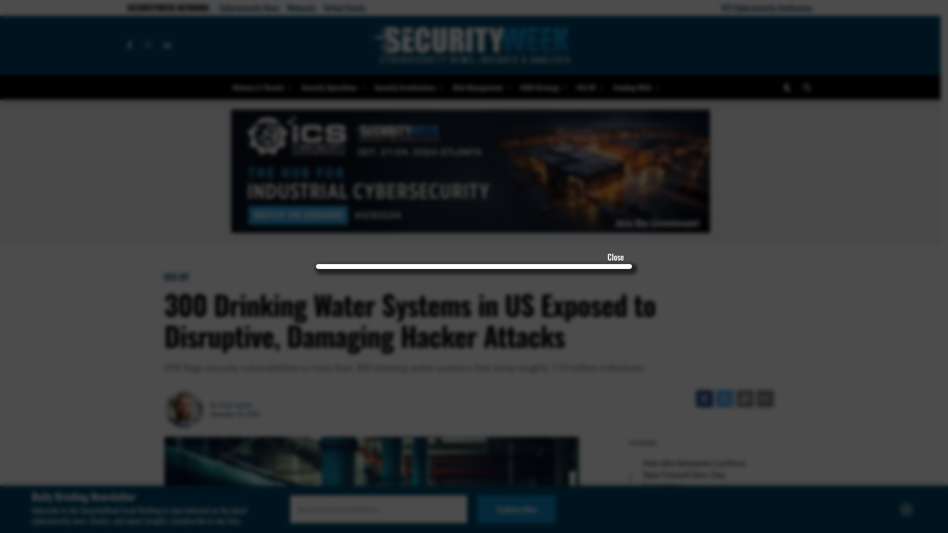 300 Drinking Water Systems in US Exposed to Disruptive, Damaging Hacker Attacks - SecurityWeek