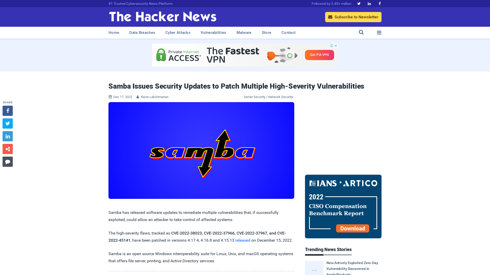 Samba Issues Security Updates to Patch Multiple High-Severity Vulnerabilities