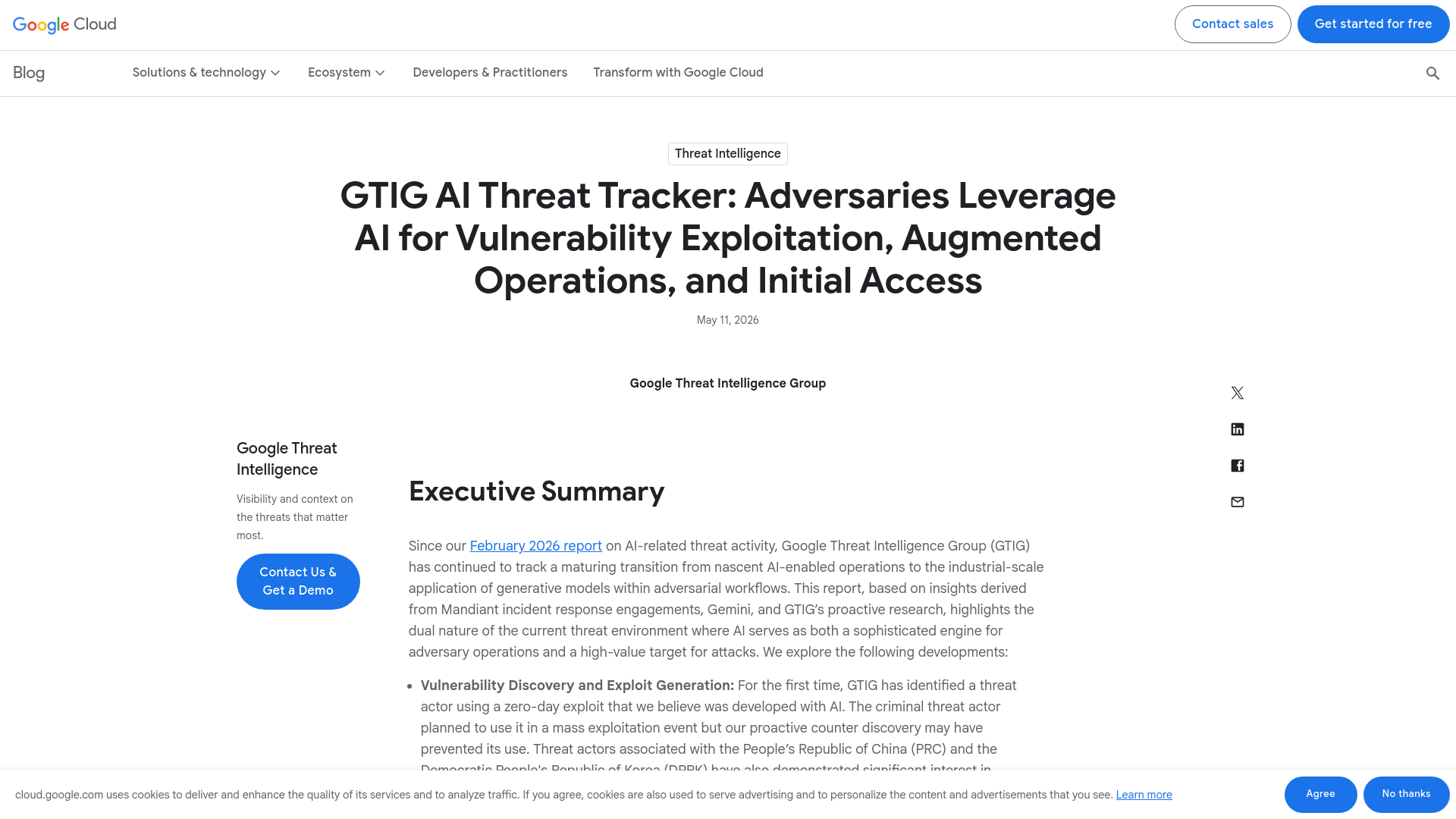 Adversaries Leverage AI for Vulnerability Exploitation, Augmented Operations, and Initial Access | Google Cloud Blog