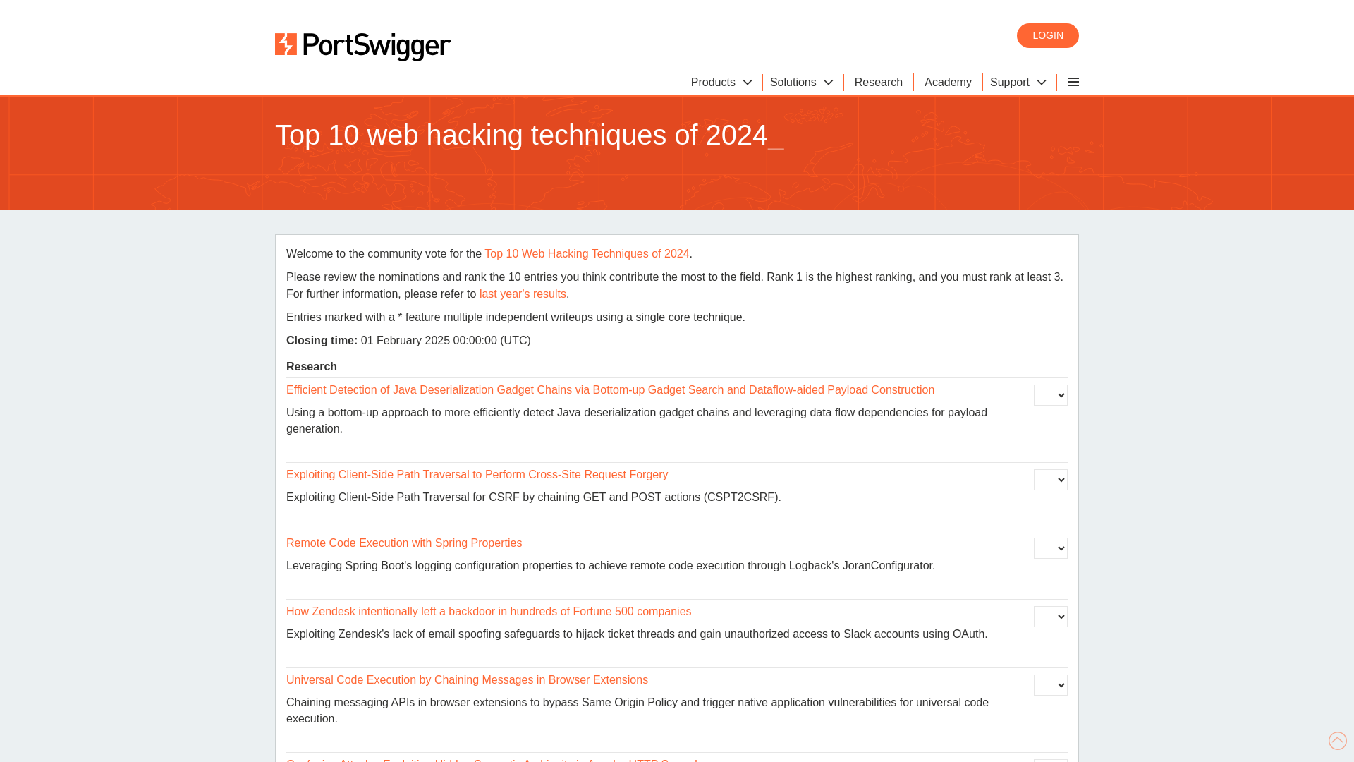 Top 10 web hacking techniques of 2024 - PortSwigger