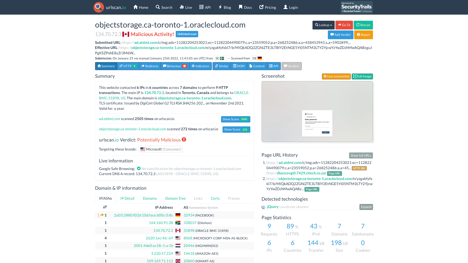 objectstorage.ca-toronto-1.oraclecloud.com - urlscan.io