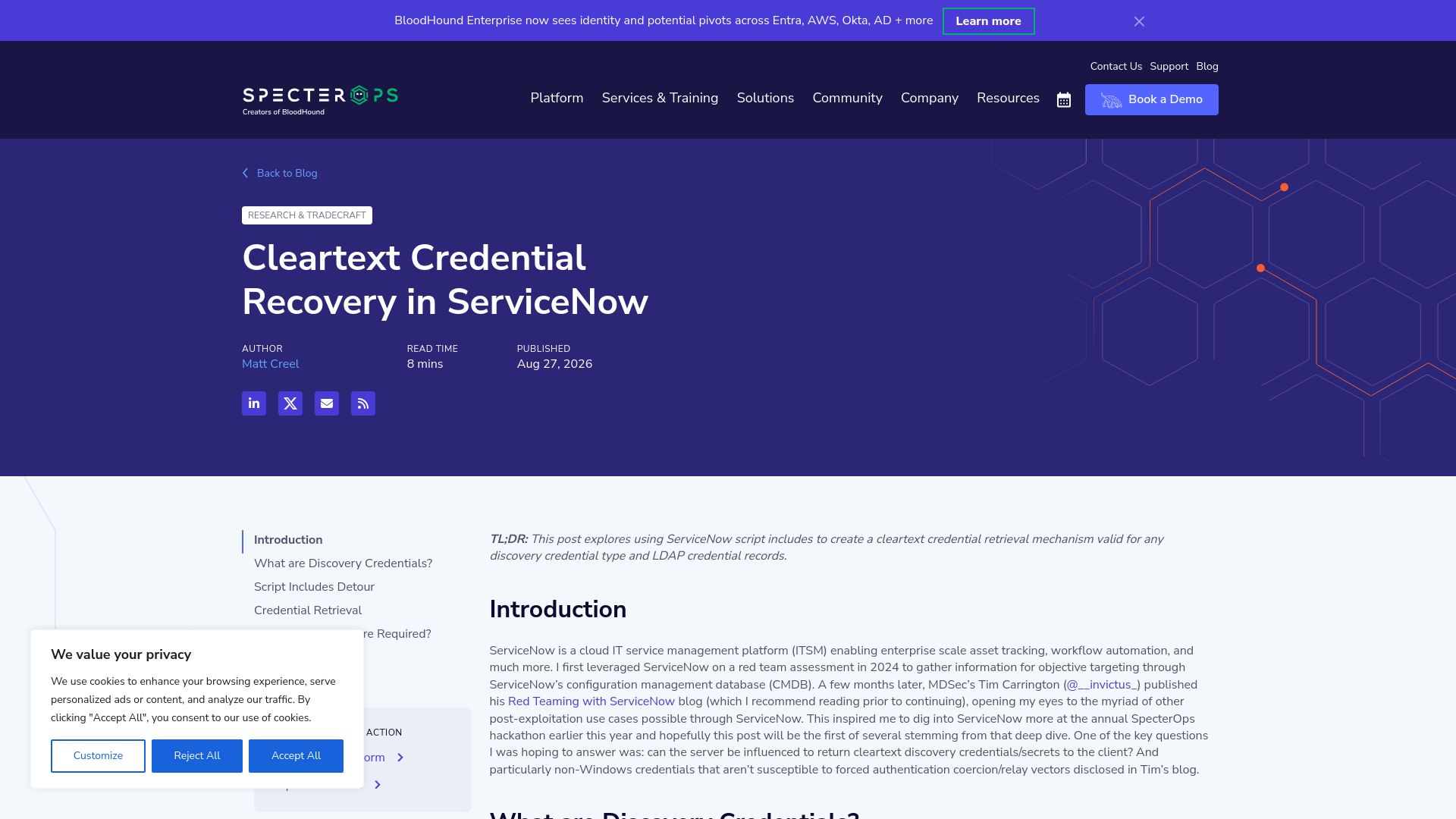 Cleartext Credential Recovery in ServiceNow - SpecterOps