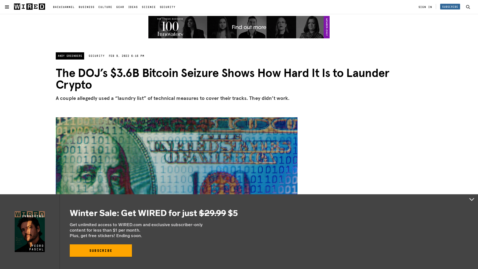 The DOJ’s $3.6B Bitcoin Seizure Shows How Hard It Is to Launder Crypto | WIRED